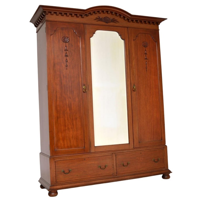 Antique Victorian Wardrobe by James Shoolbred For Sale at 1stDibs