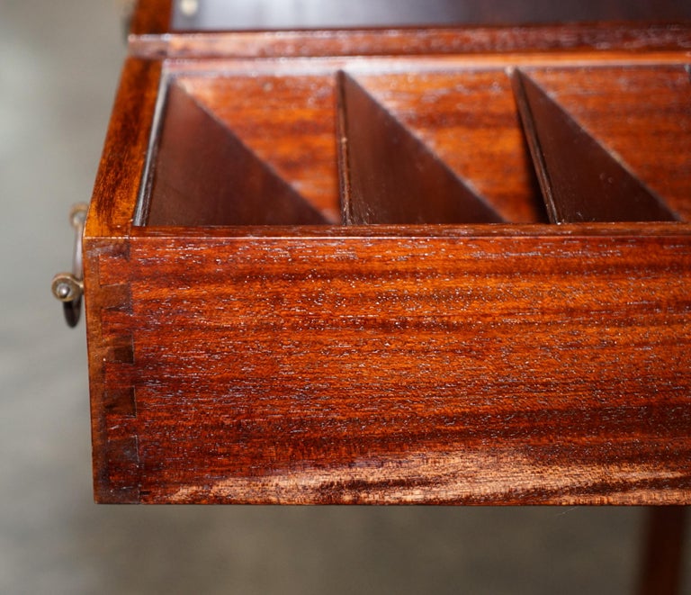 Antique Victorian Watchmakers Desk Taste Hardwood and Brown
