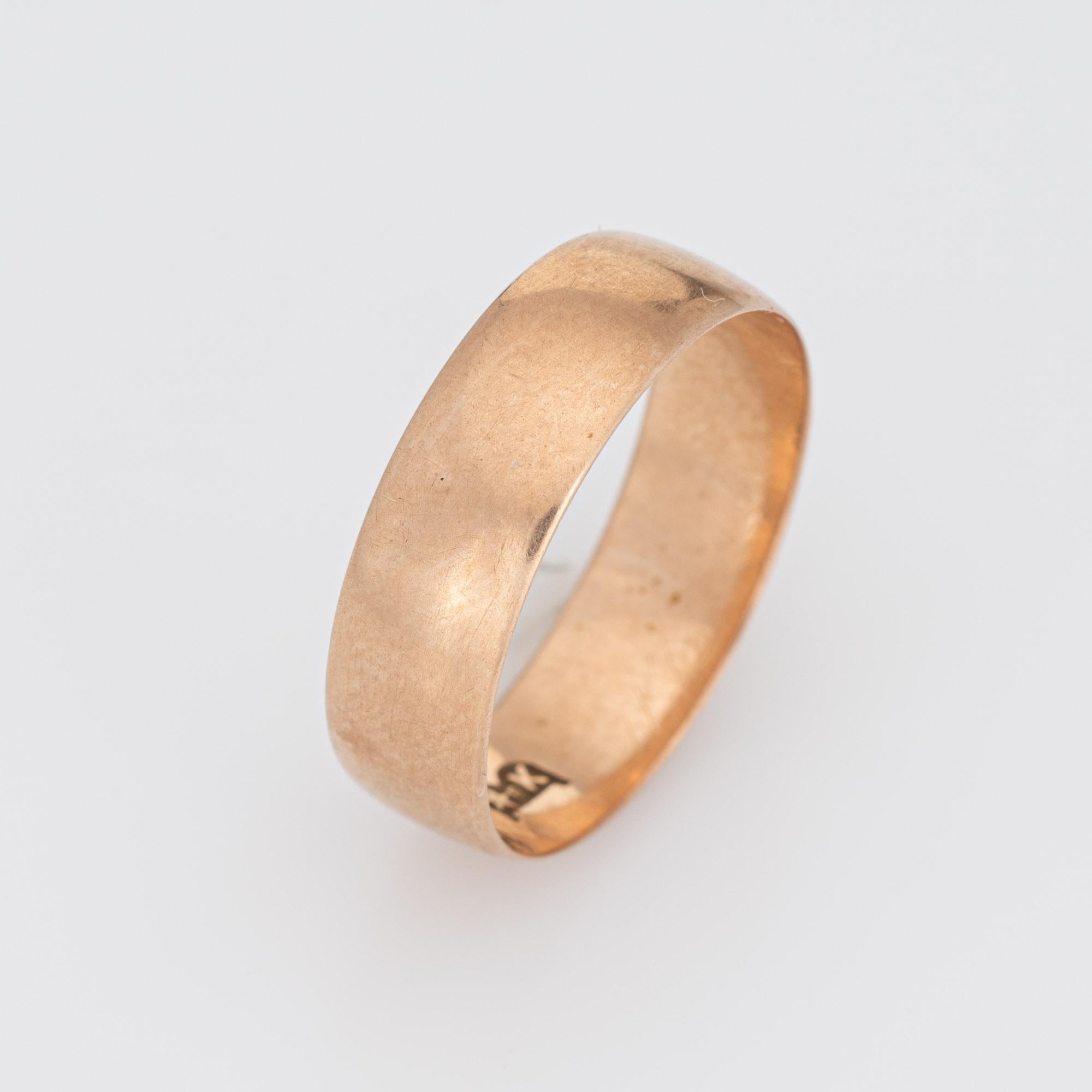 Elegant antique Victorian band (circa 1880s to 1900s) crafted in 10k rose gold. 

The ring epitomizes antique charm and would make a lovely wedding band. Also great worn alone or stacked with your jewelry from any era. The gold has a soft and supple