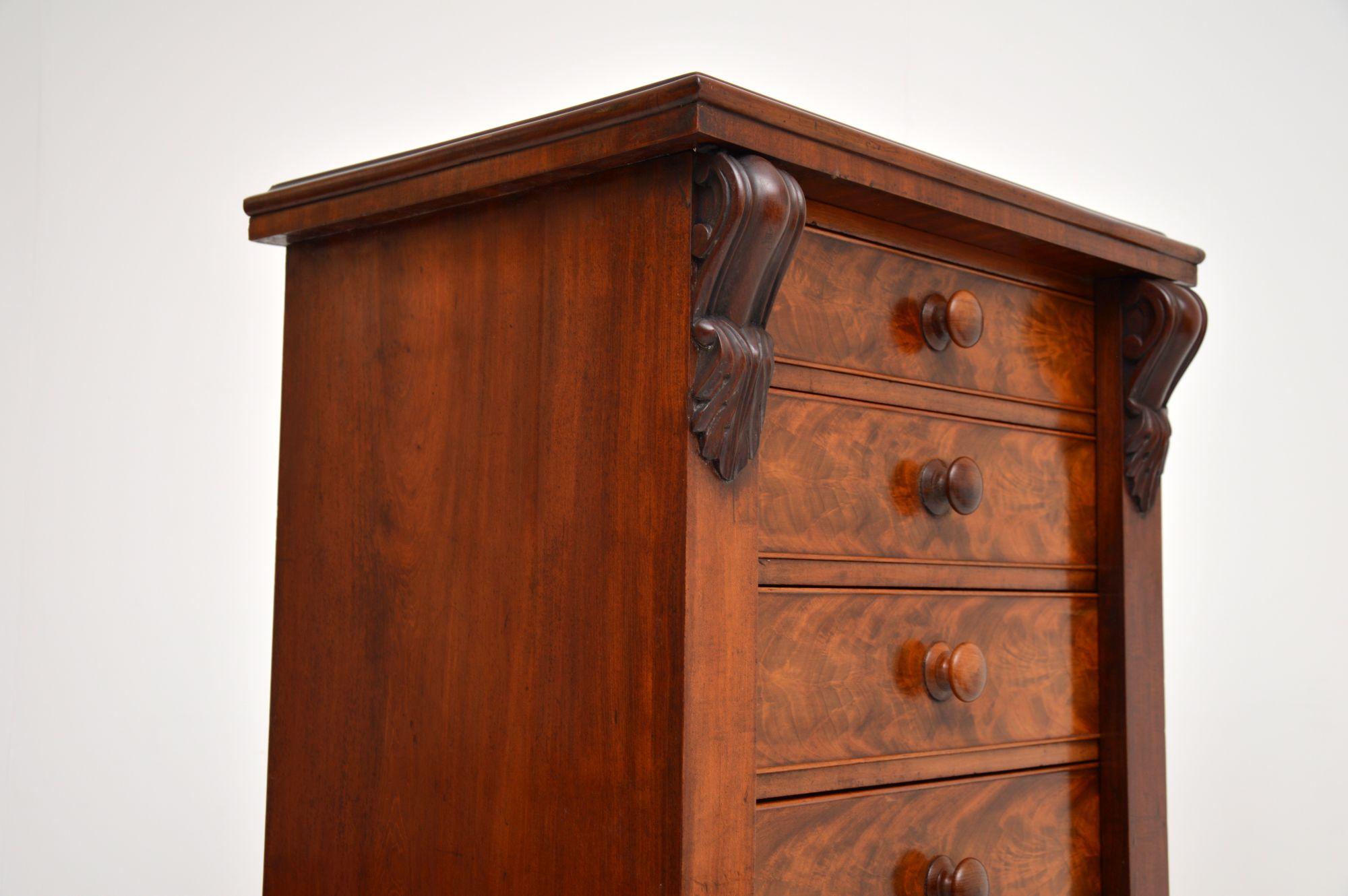 Antique Victorian Wellington Chest of Drawers For Sale 2