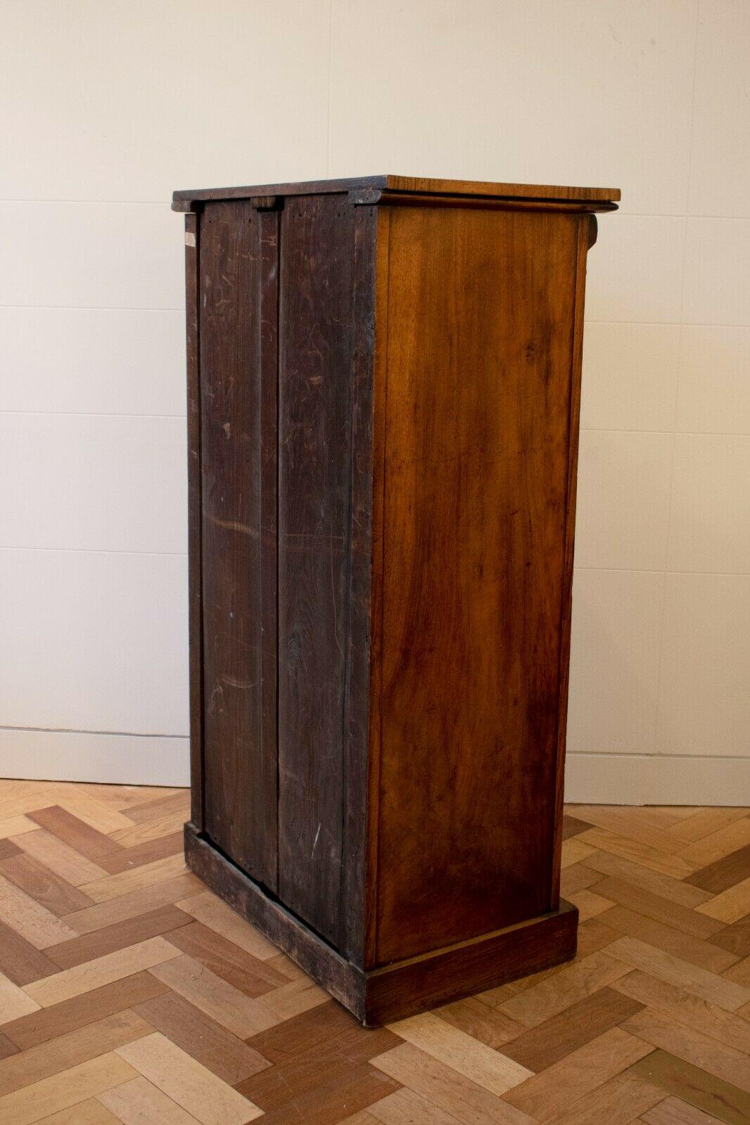 Antique Victorian Wellington Rosewood Chest of Drawers 1890's 1