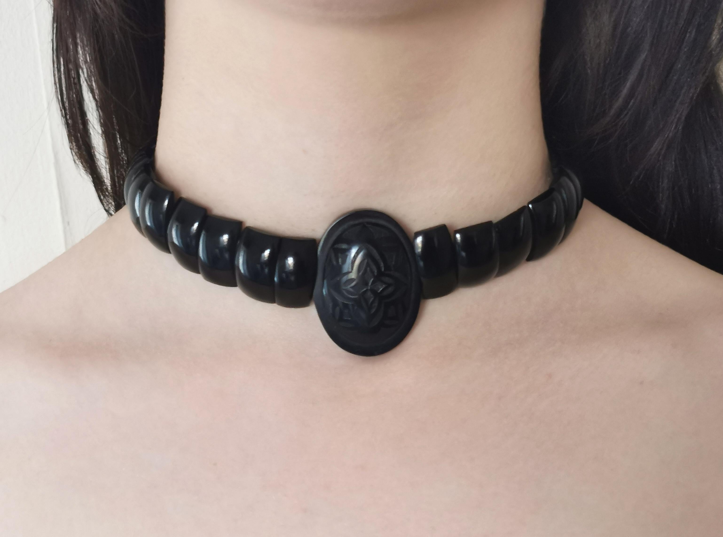 victorian whitby jet necklace