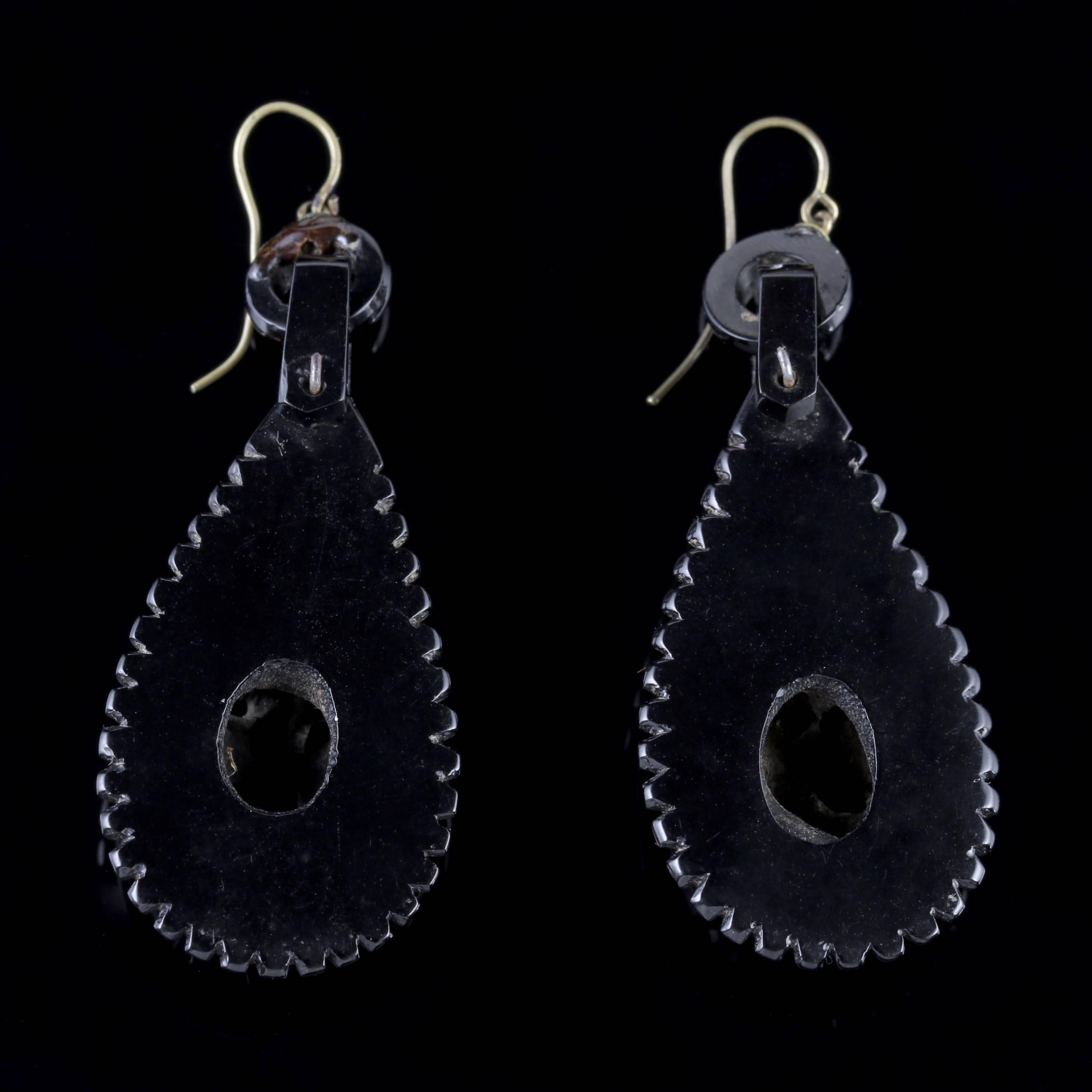victorian jet earrings