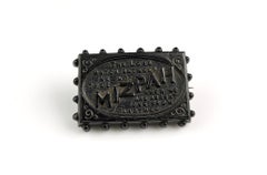 Antique Victorian Whitby Jet Mizpah brooch