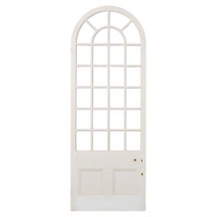 Antique Victorian White Arched Glazed Door