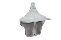 Antique Victorian White Carrara Marble Bathroom Wall Sconce Apothecary Shelf 15"