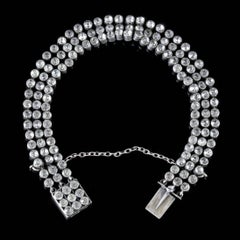 Antique Victorian White Paste Bracelet, circa 1900