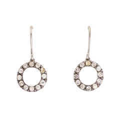 Antique Victorian White Paste Halo Earrings