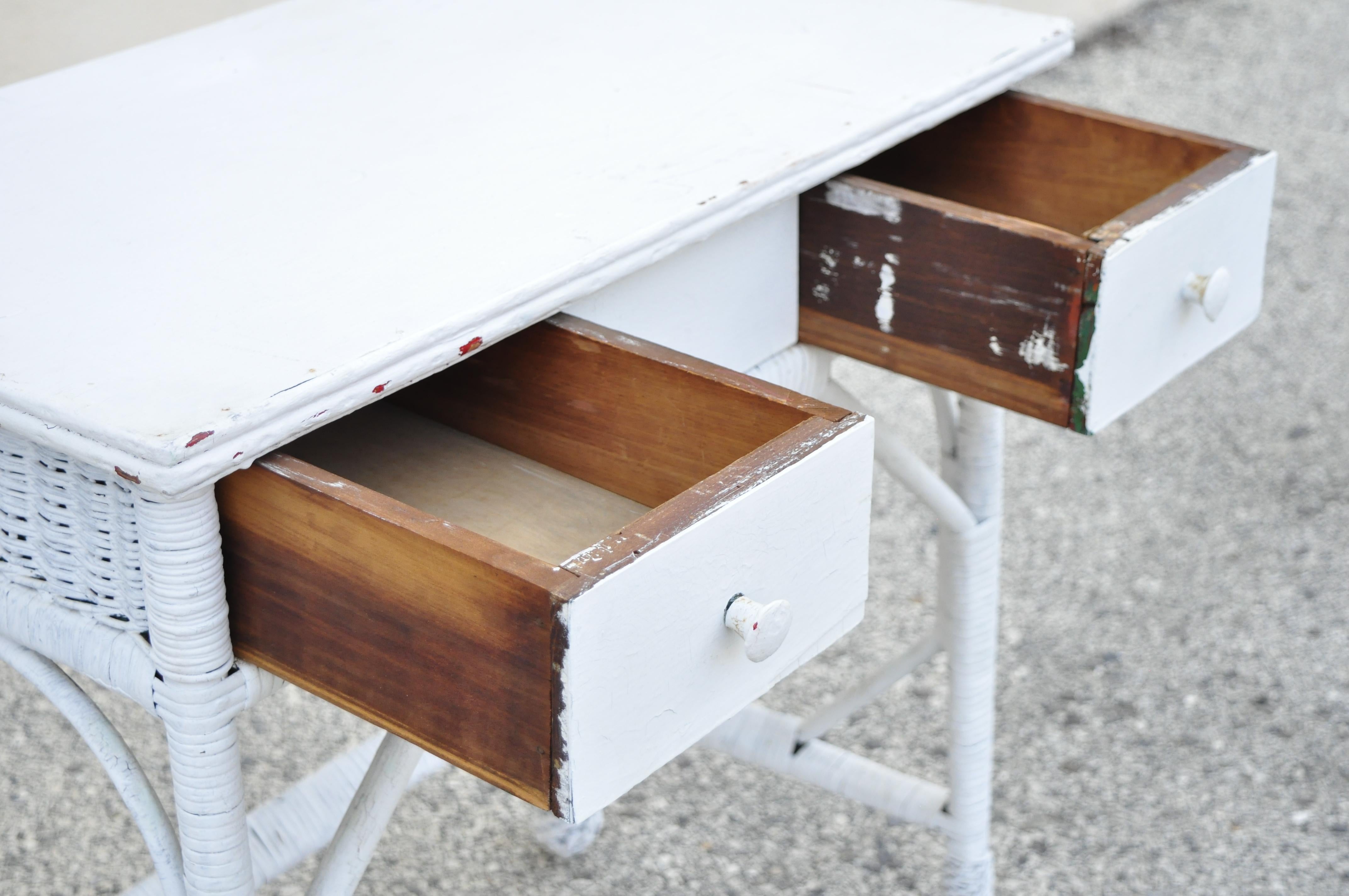 small wicker desk