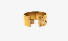 Antique Victorian Wide Sapphire Ruby Diamond Enamel Cherub Bangle Bracelet