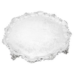 Antique Victorian William Ker Reid Sterling Silver Salver (1842)