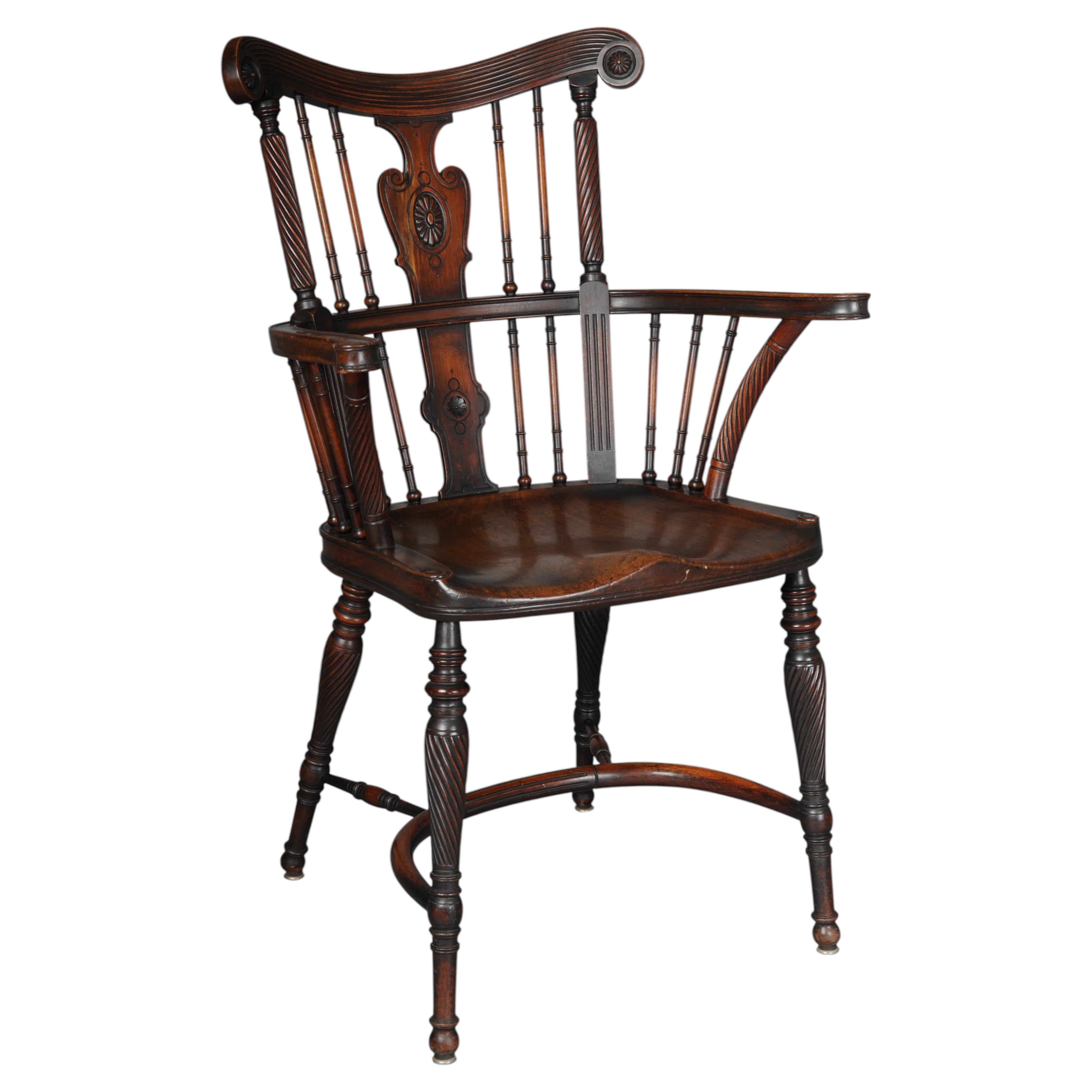 Antique Victorian Windsor Armchair, William Birch, 1860s-1890s