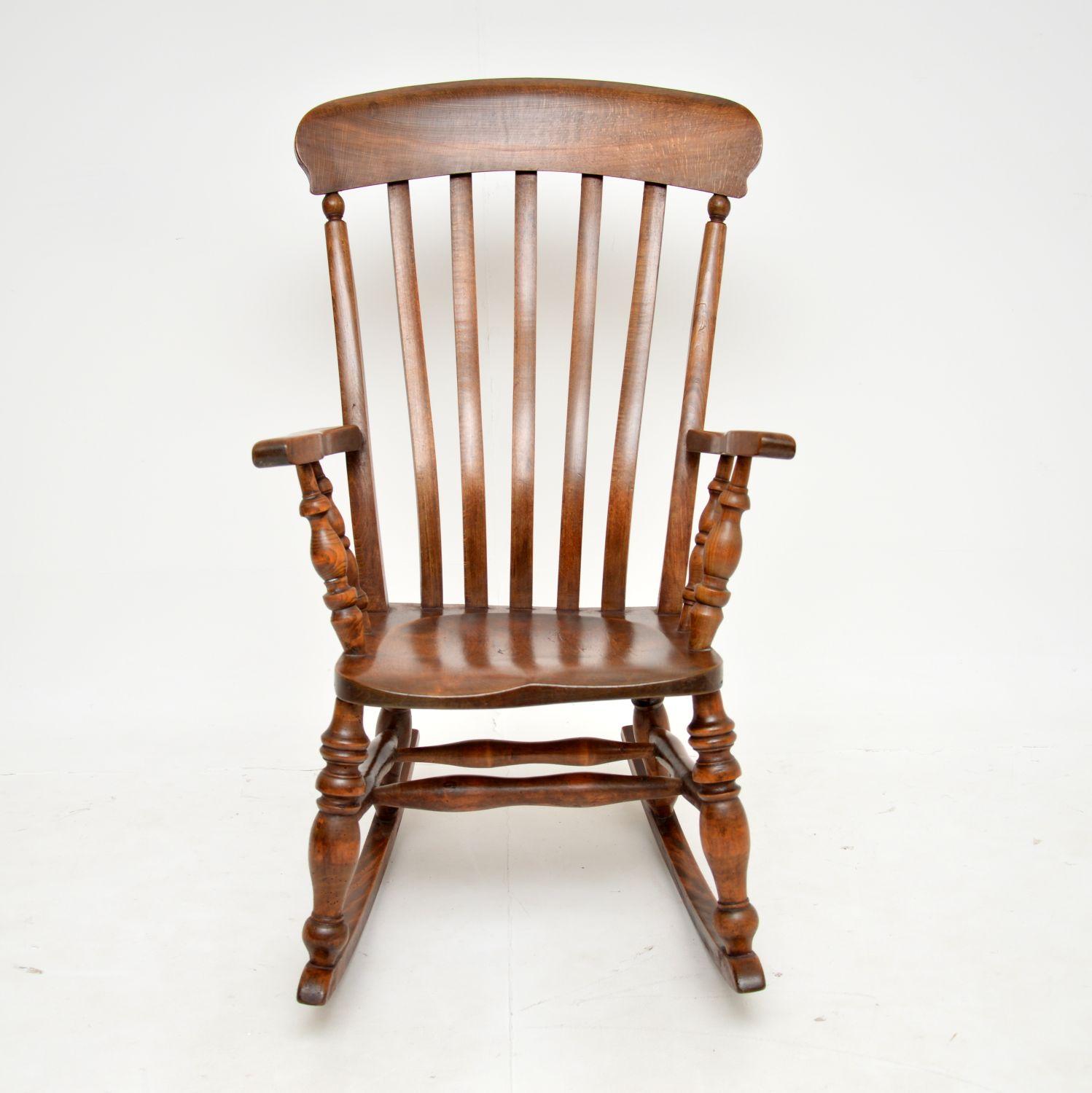English Antique Victorian Windsor Rocking Chair
