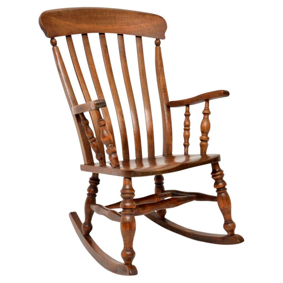 Antique Shaker No. 7 Rocking Chair with Shawl Bar at 1stDibs