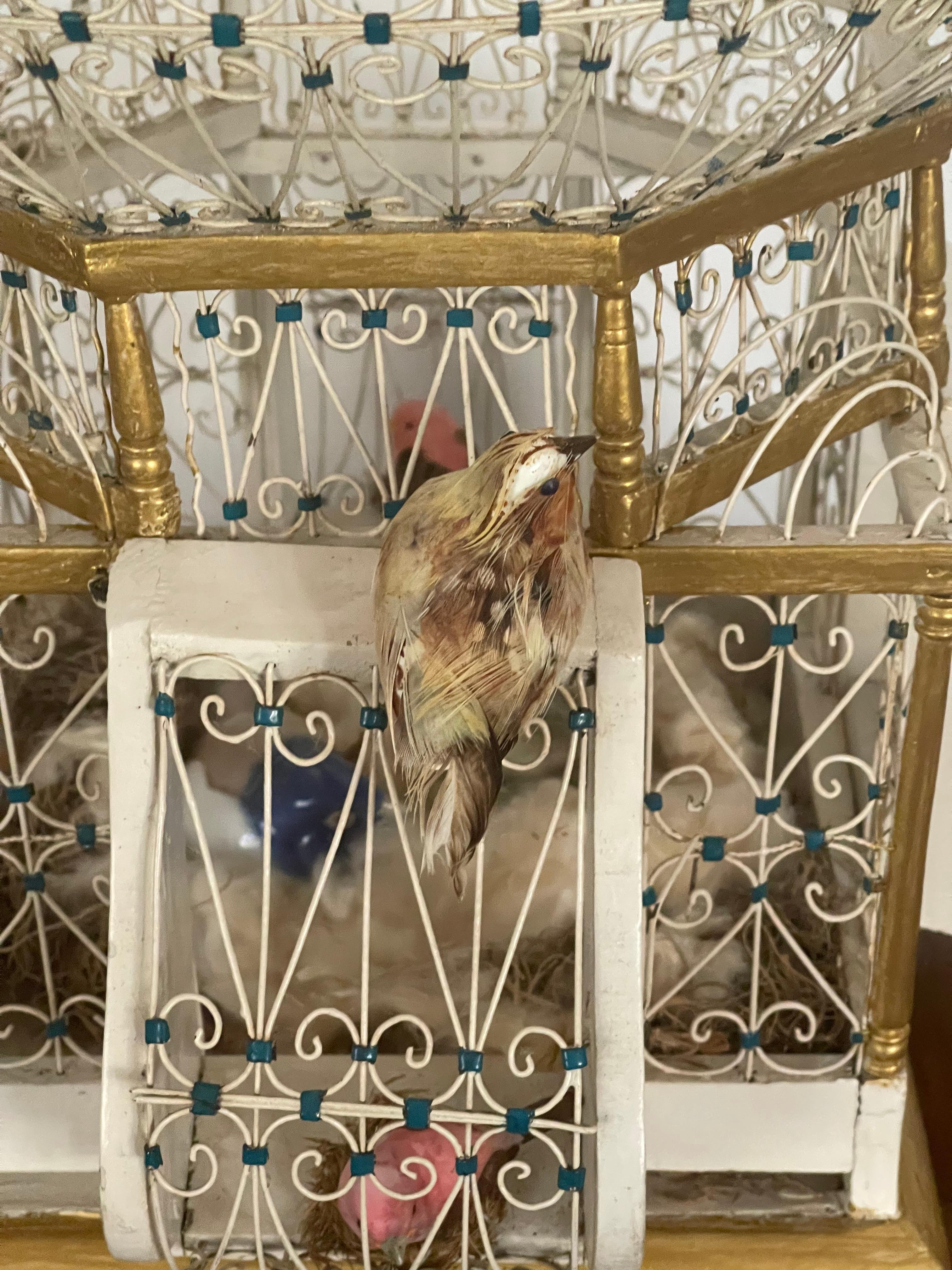 Antique Victorian Wire Domed Birdcage For Sale 1