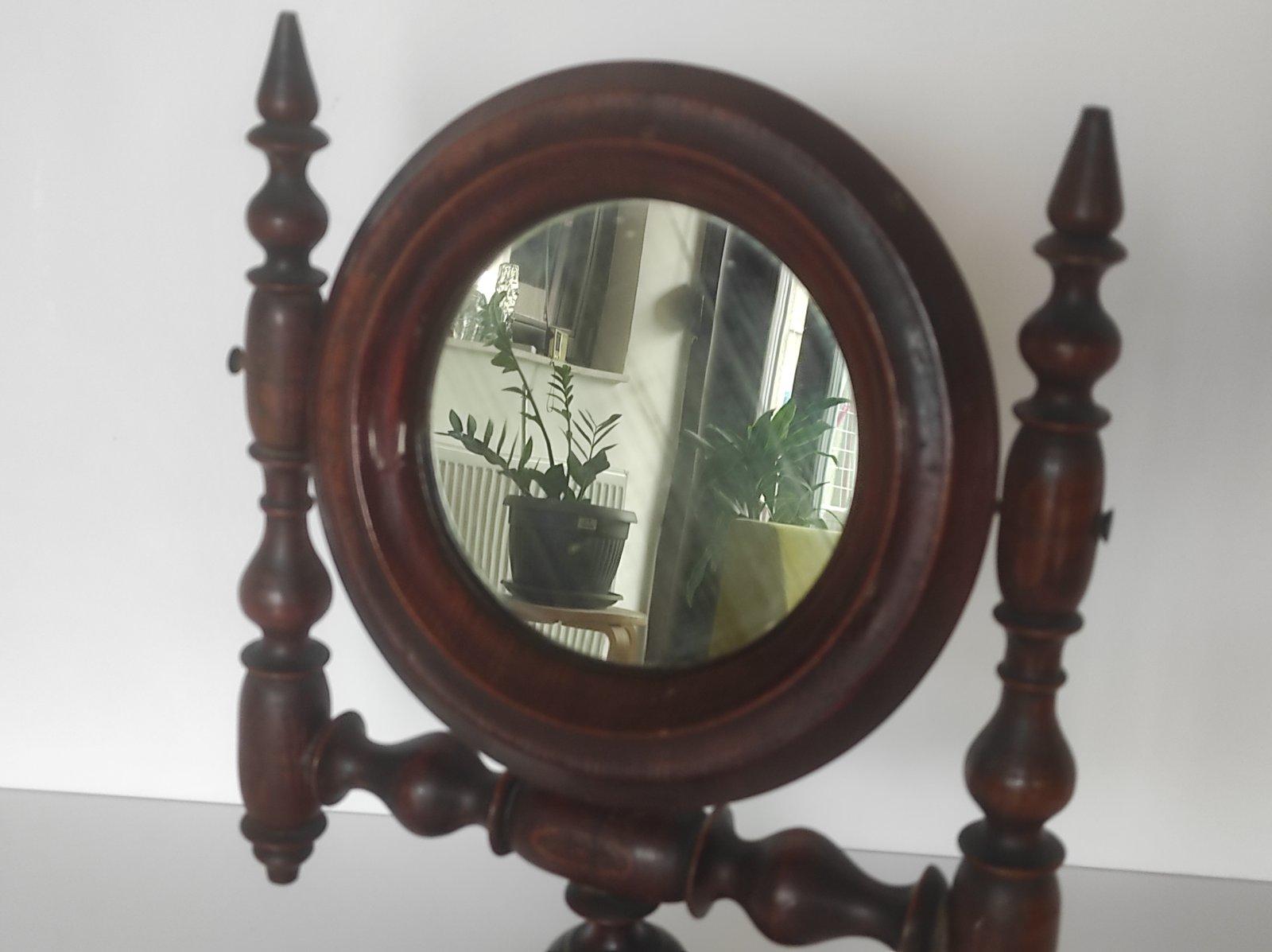 Antiguo Espejo Giratorio Cómoda Victoriana de Madera de 1850 en venta 2