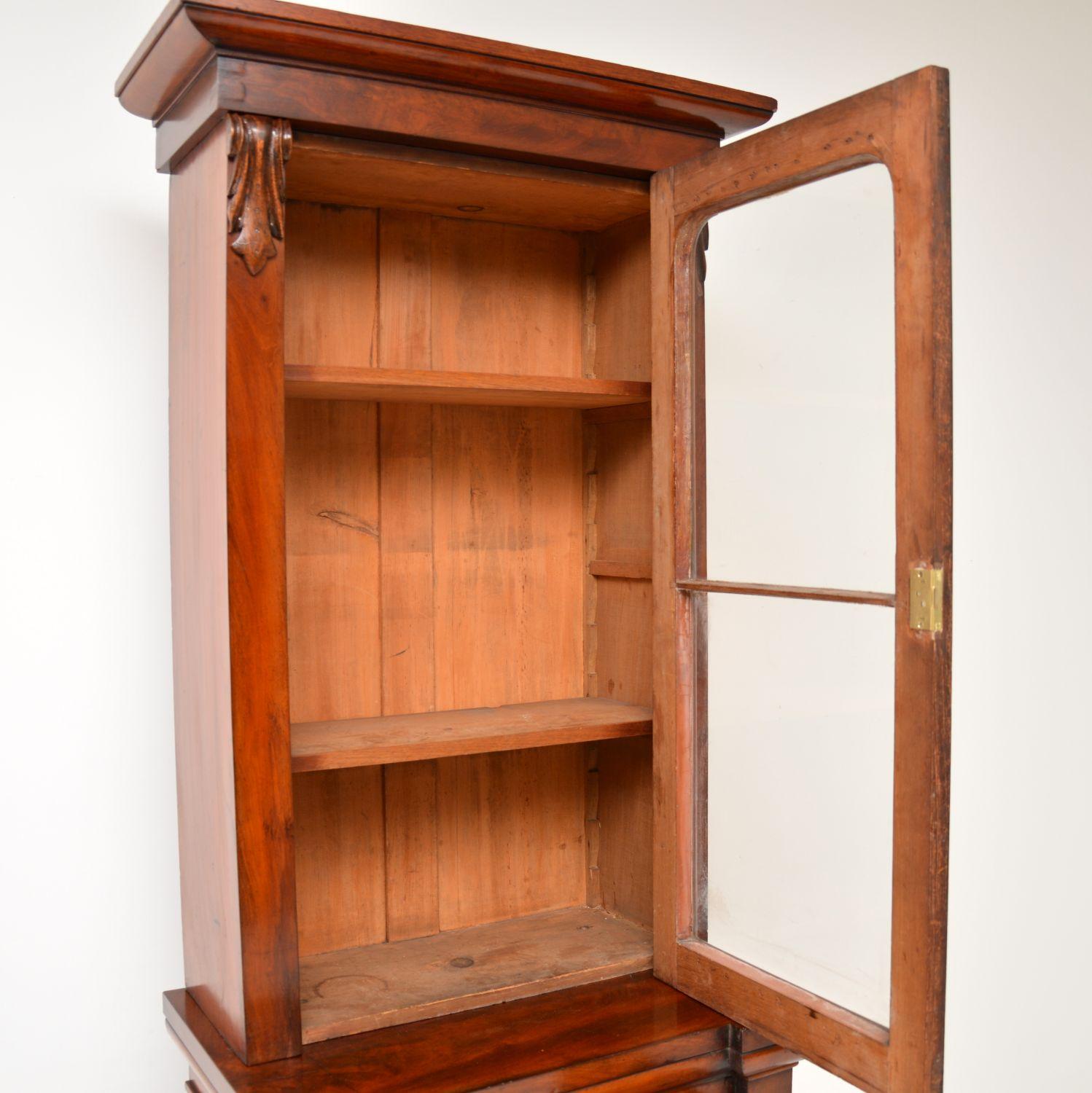 Antique Victorian Slim Bookcase In Good Condition In London, GB