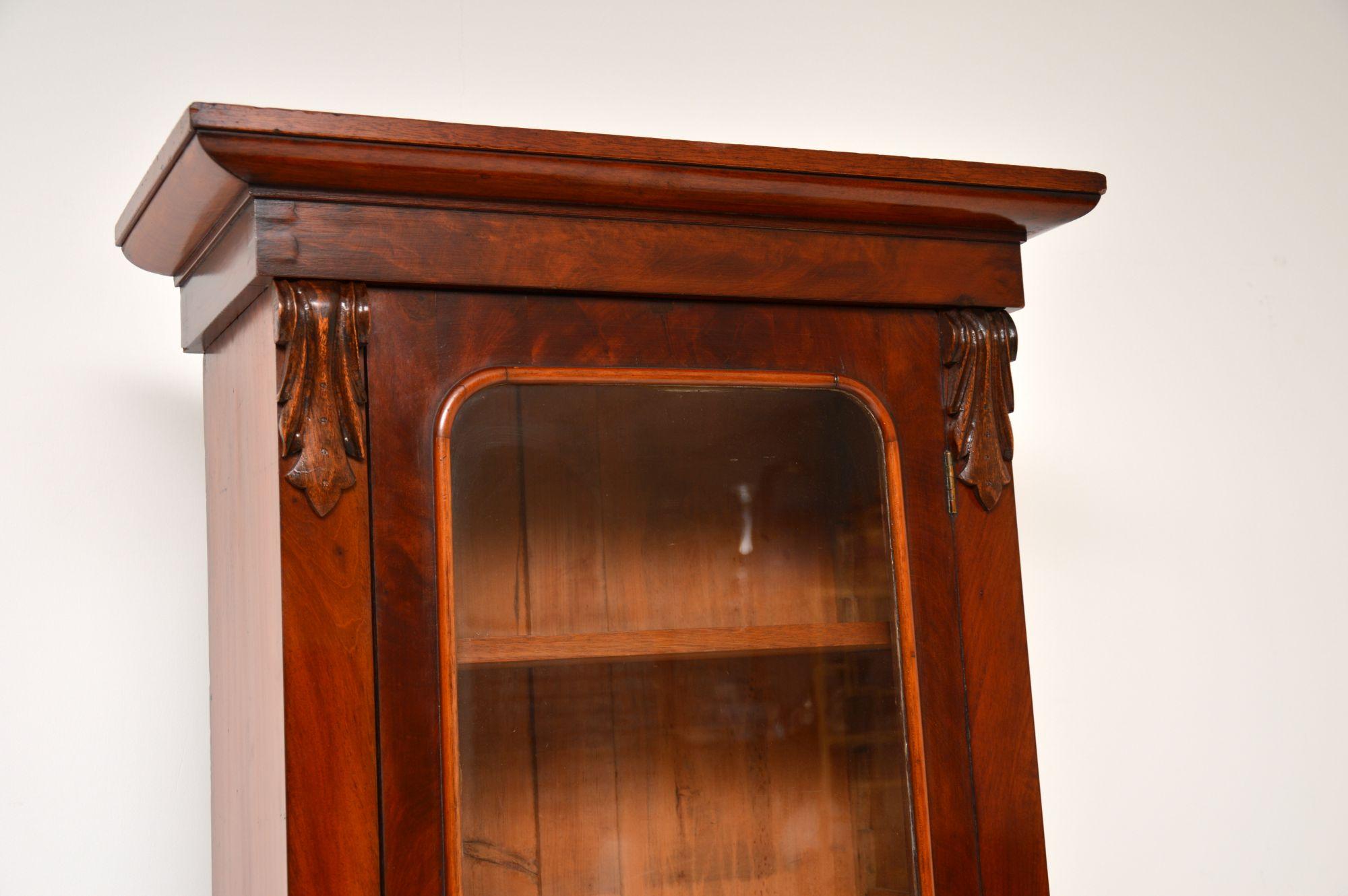 Mid-19th Century Antique Victorian Slim Bookcase