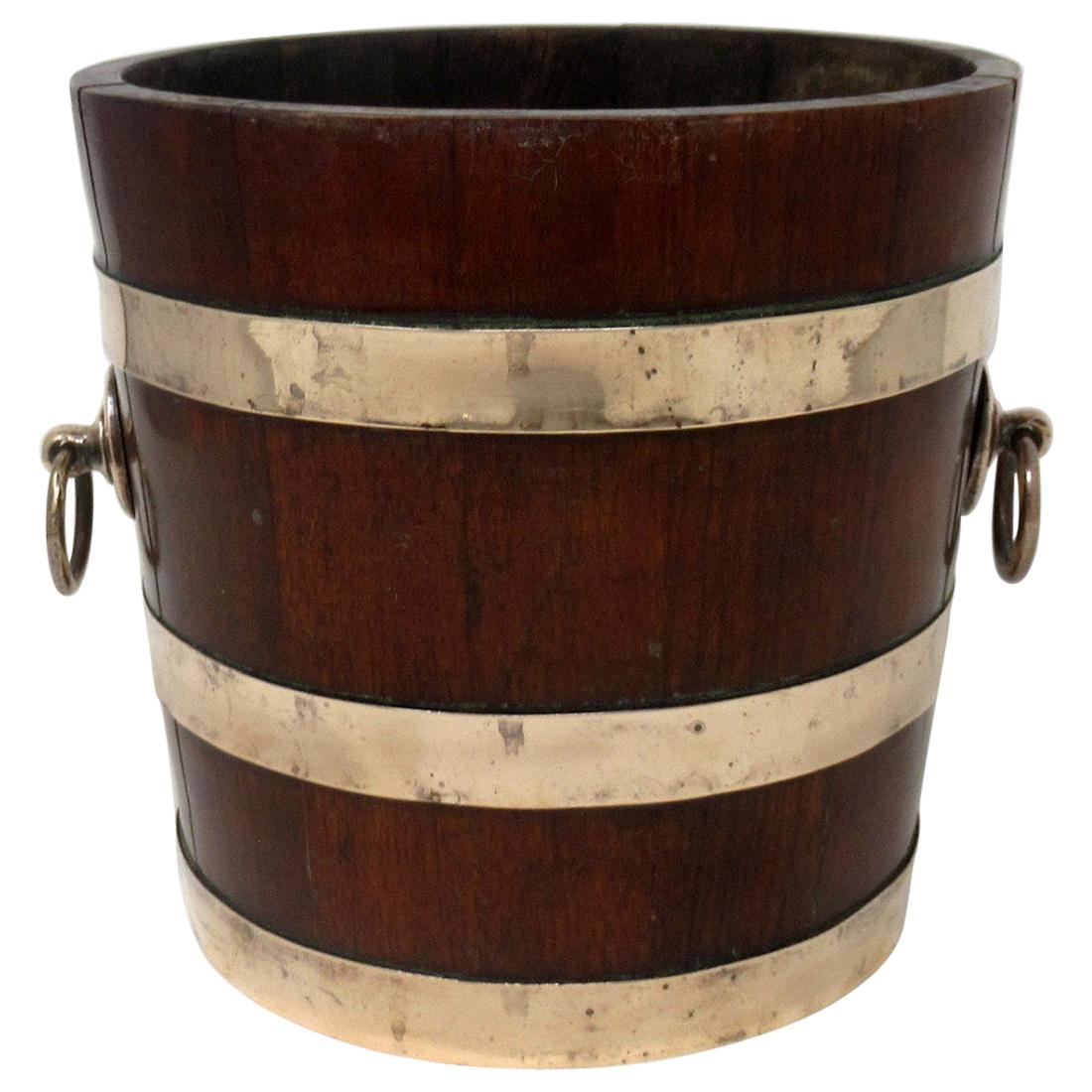 Antique Victorian Wooden Coopered Jardinière Wine or Champagne Bucket