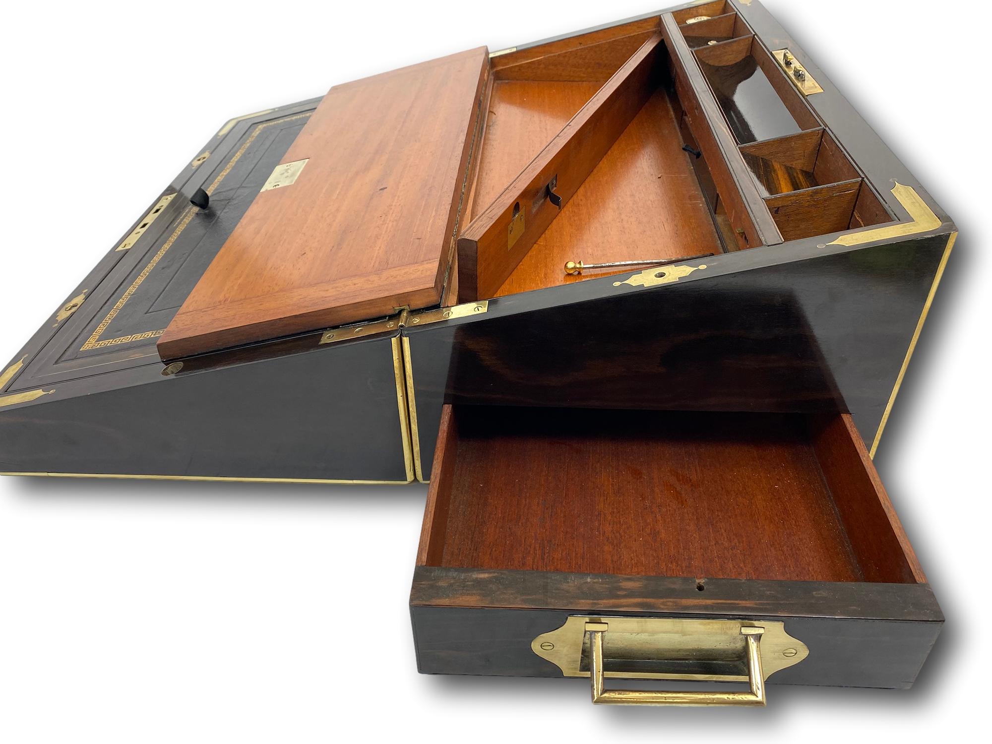 Caja de escritura victoriana antigua de G.H. Compartimento secreto múltiple Radcliffe en venta 4