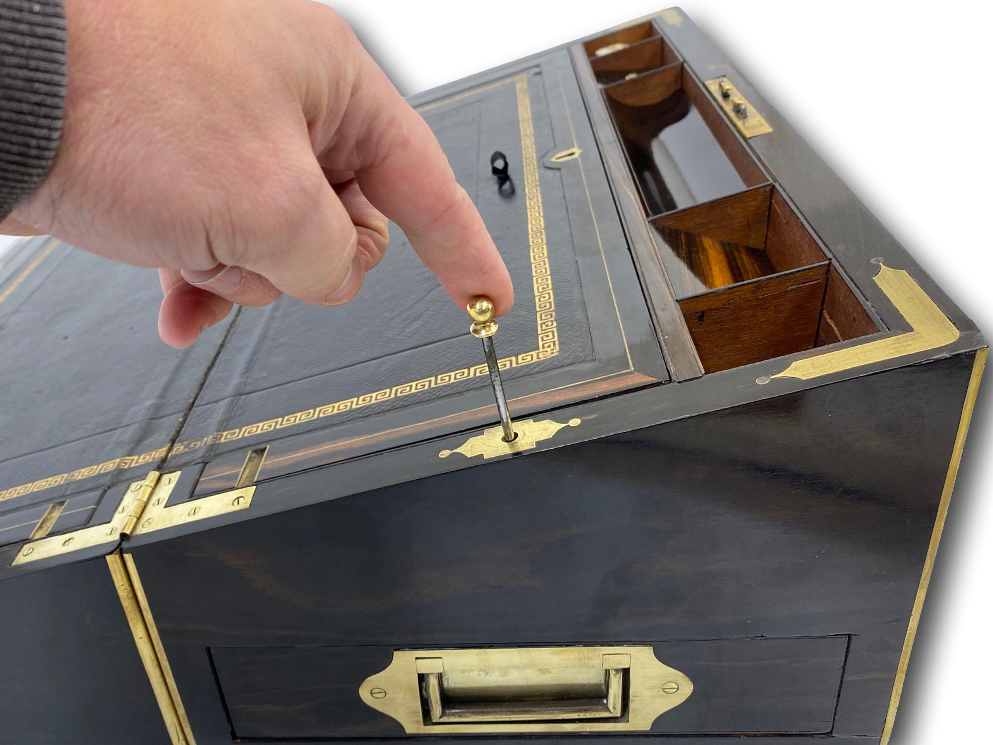 Caja de escritura victoriana antigua de G.H. Compartimento secreto múltiple Radcliffe en venta 7