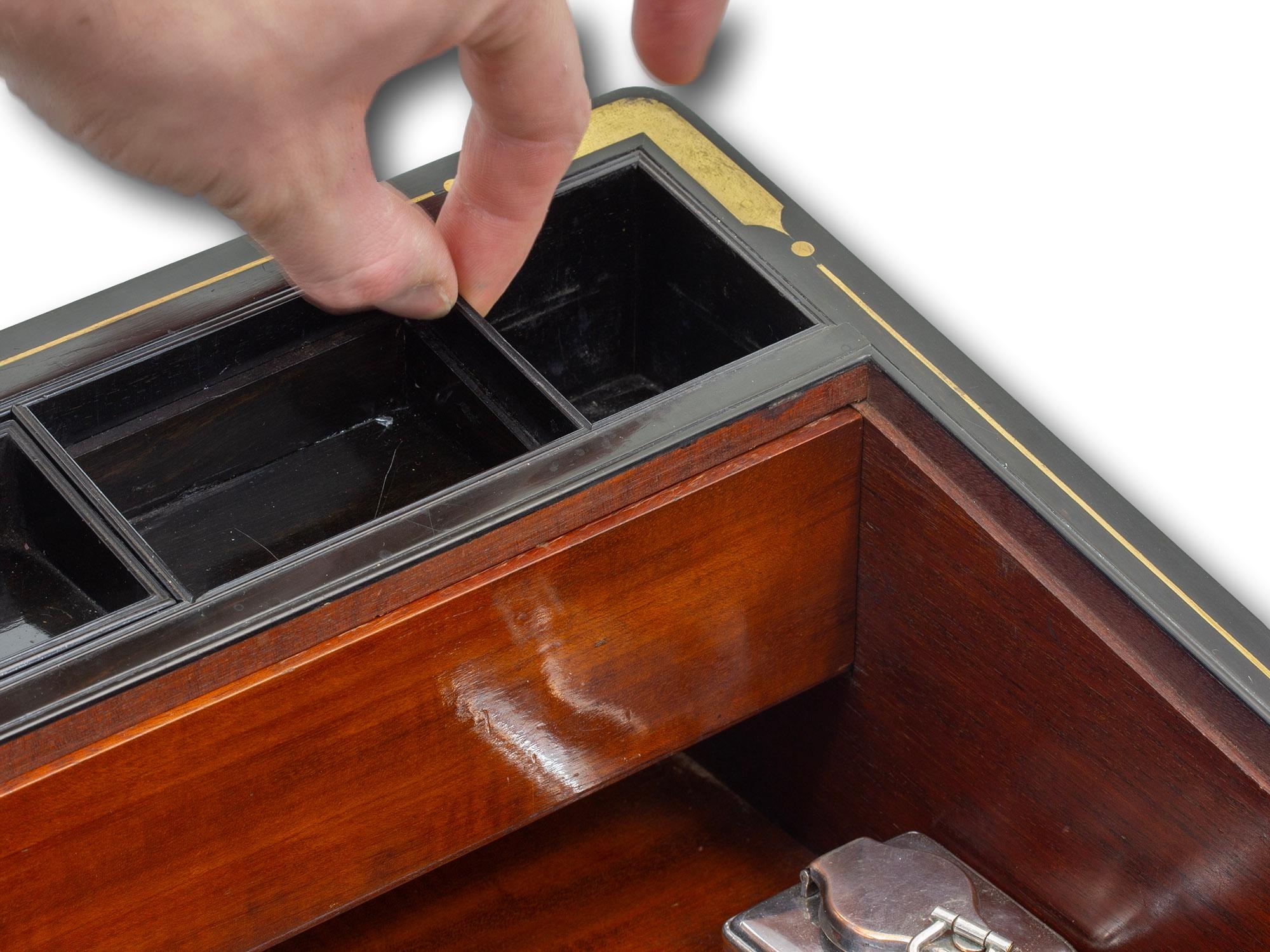 Caja de escritura victoriana antigua Friedrich Ludwig Hausburg en venta 9