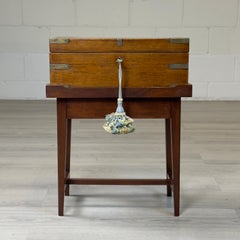 Antique Victorian Writing Slope Side Table, Hand-Crafted, England 1899