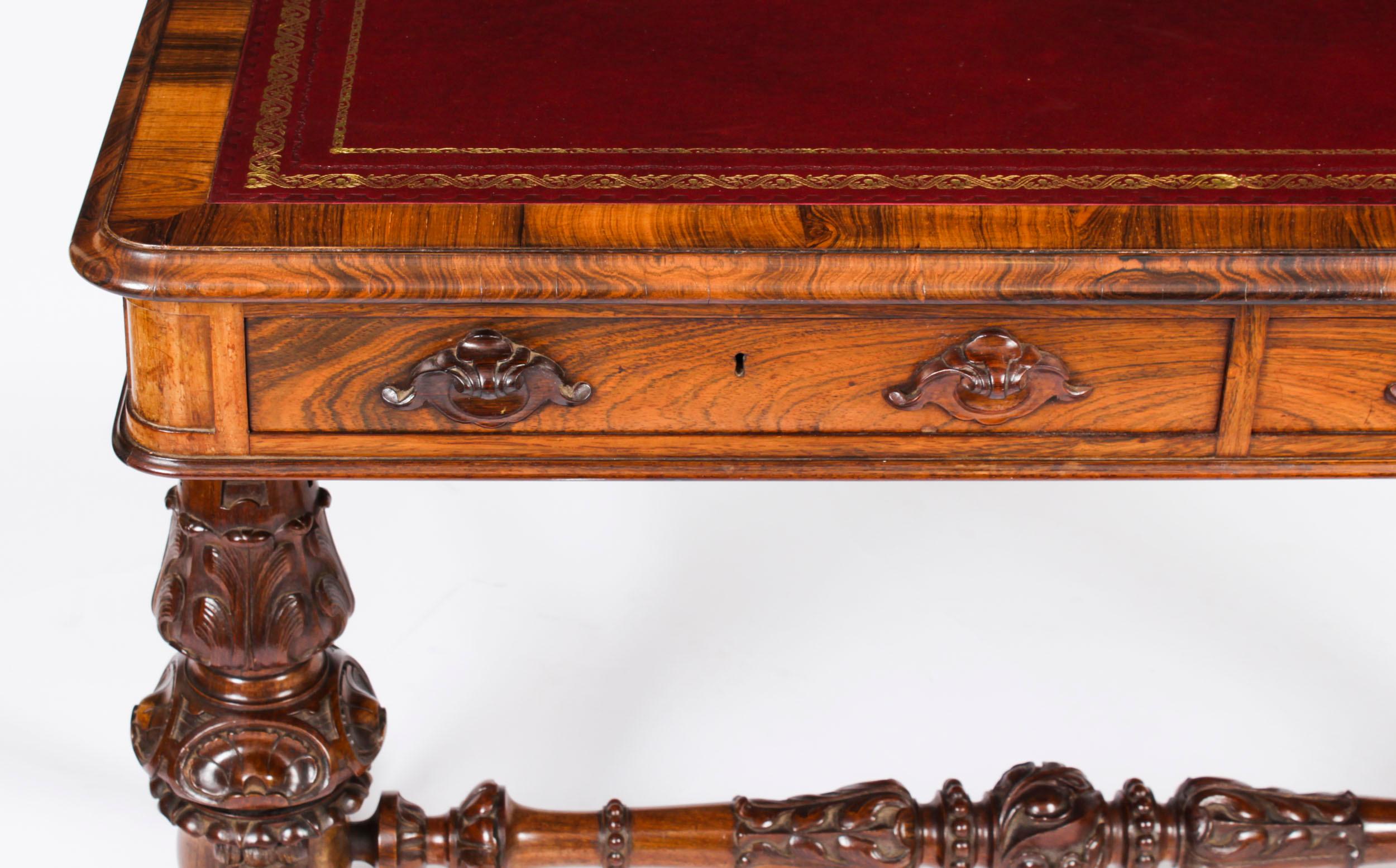 Cuir Ancienne table à écrire victorienne par Edwards & Roberts 19ème siècle en vente