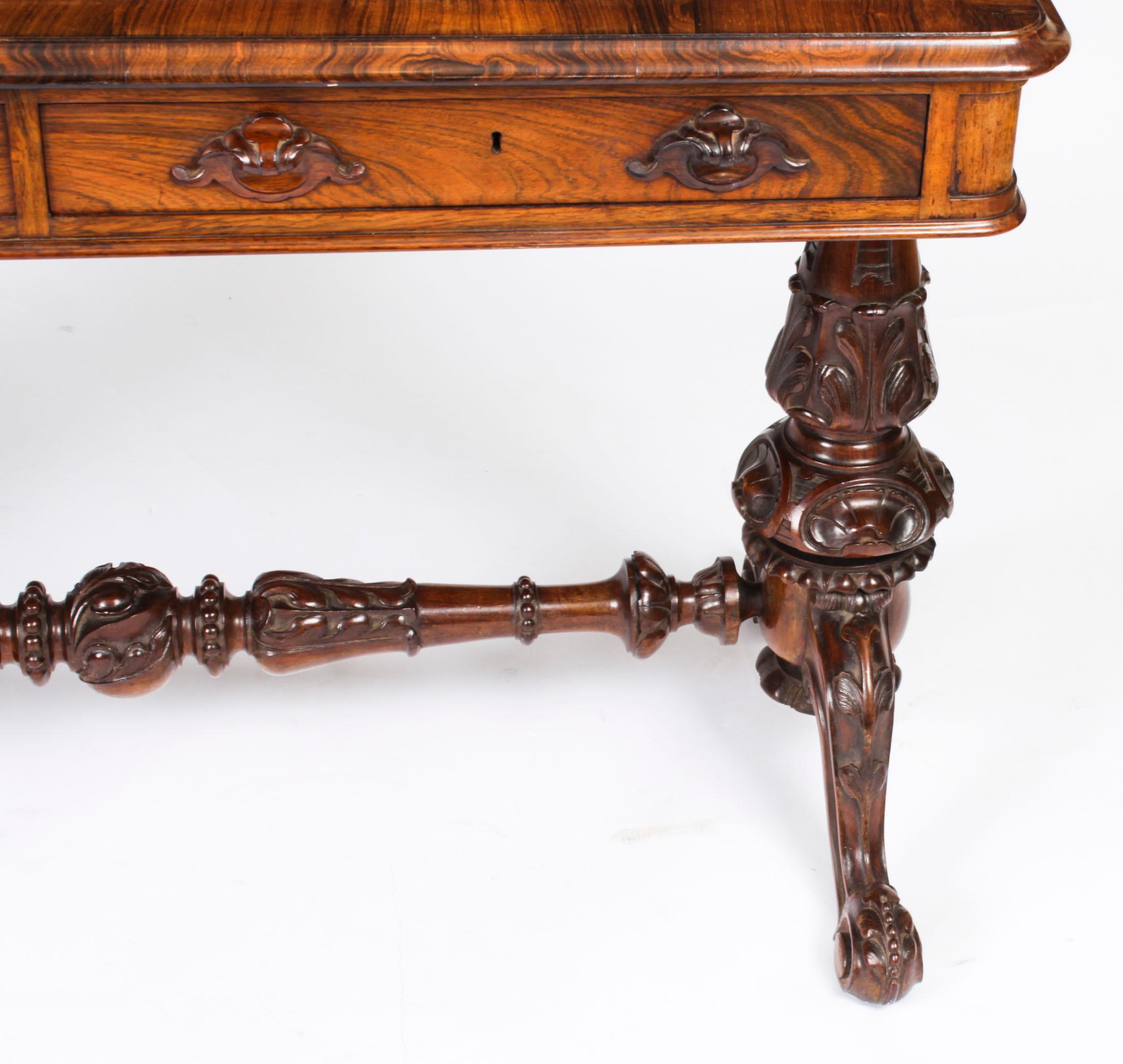 Ancienne table à écrire victorienne par Edwards & Roberts 19ème siècle en vente 3