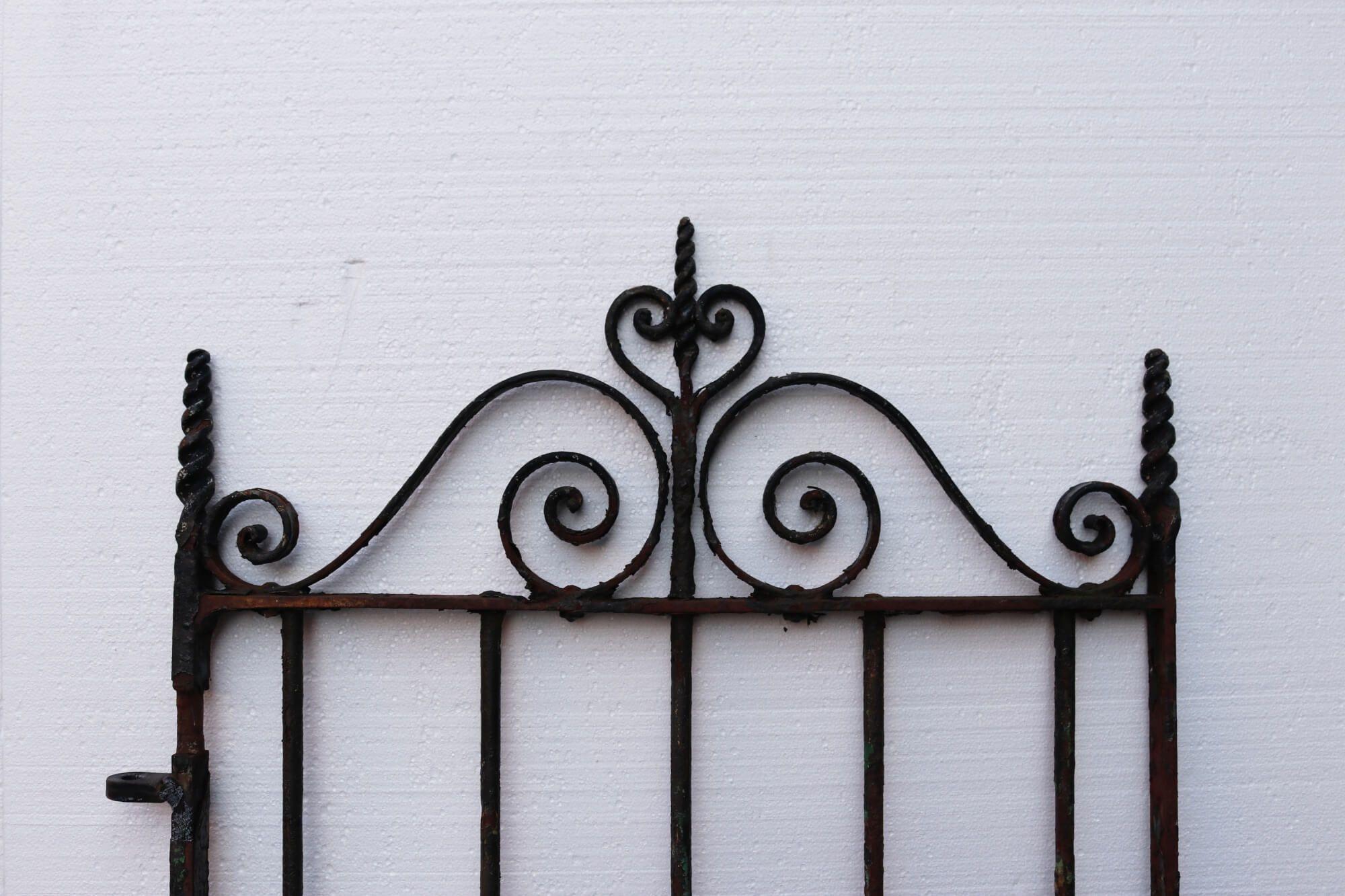 English Antique Victorian Wrought Iron Pedestrian Gate For Sale