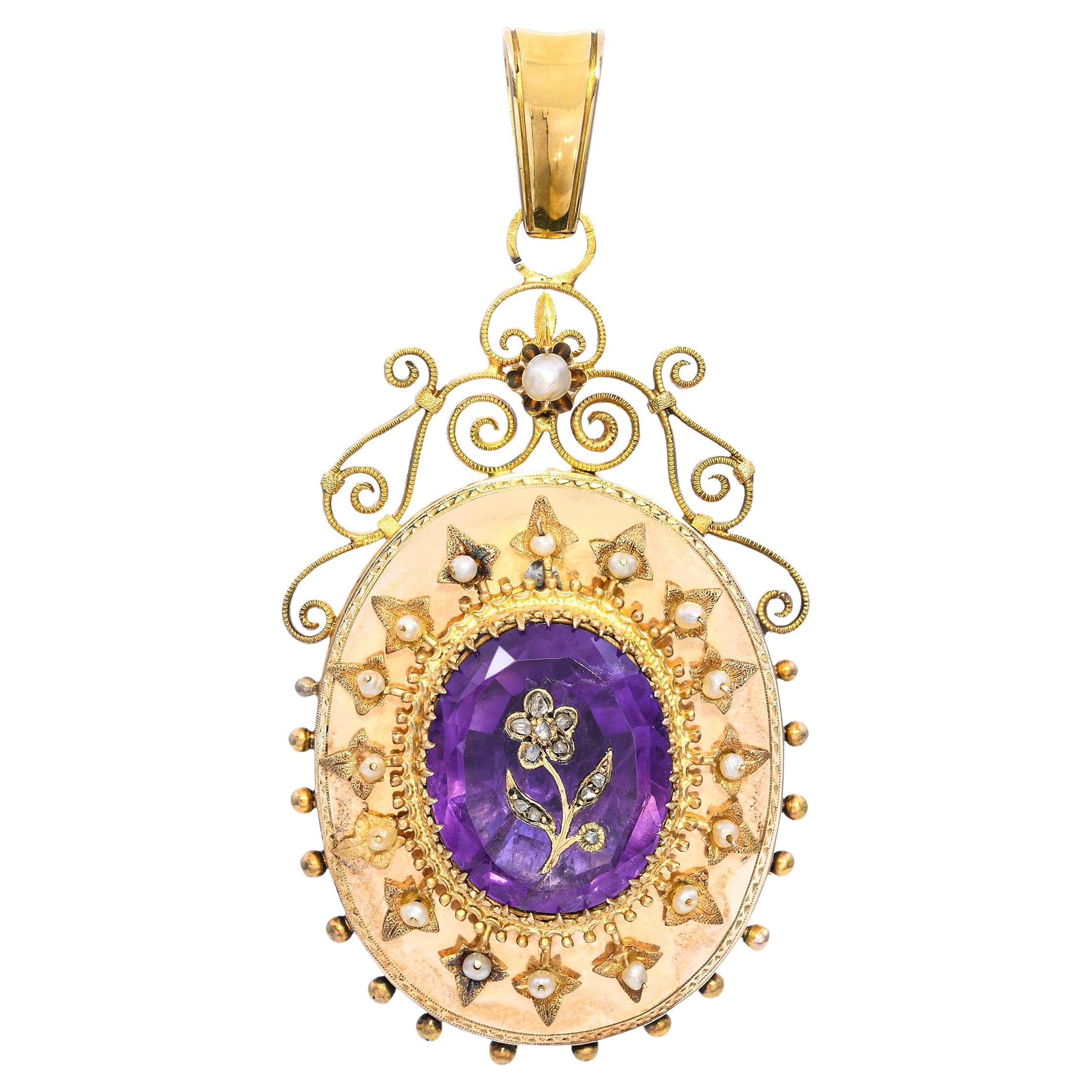 Plus Locket Victorian French Butterfly Rock Crystal Gem-set Rare Locket Chain For ...