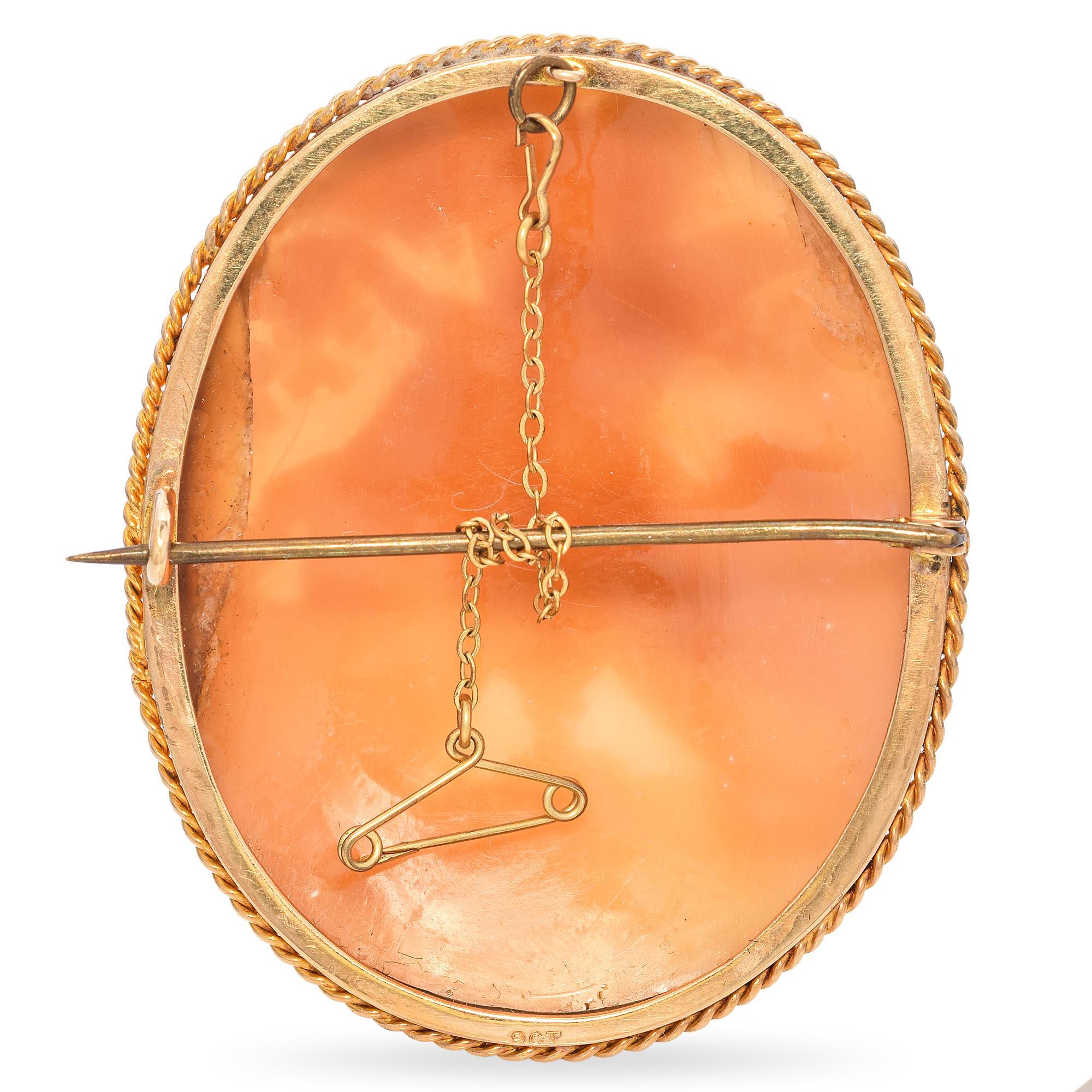 Antiguo Broche Victoriano de Oro Amarillo Cronos con Camafeo de Dionisio en venta 1