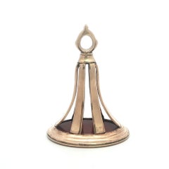 Antique Victorian Yellow Gold Intaglio Carved Carnelian Seal FOB Pendant Charm