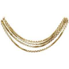 Used Victorian Yellow Gold Longuard Chain
