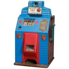 Antique Victory Chief Arcade or Casino Five Cent Slot Machine by Jennings