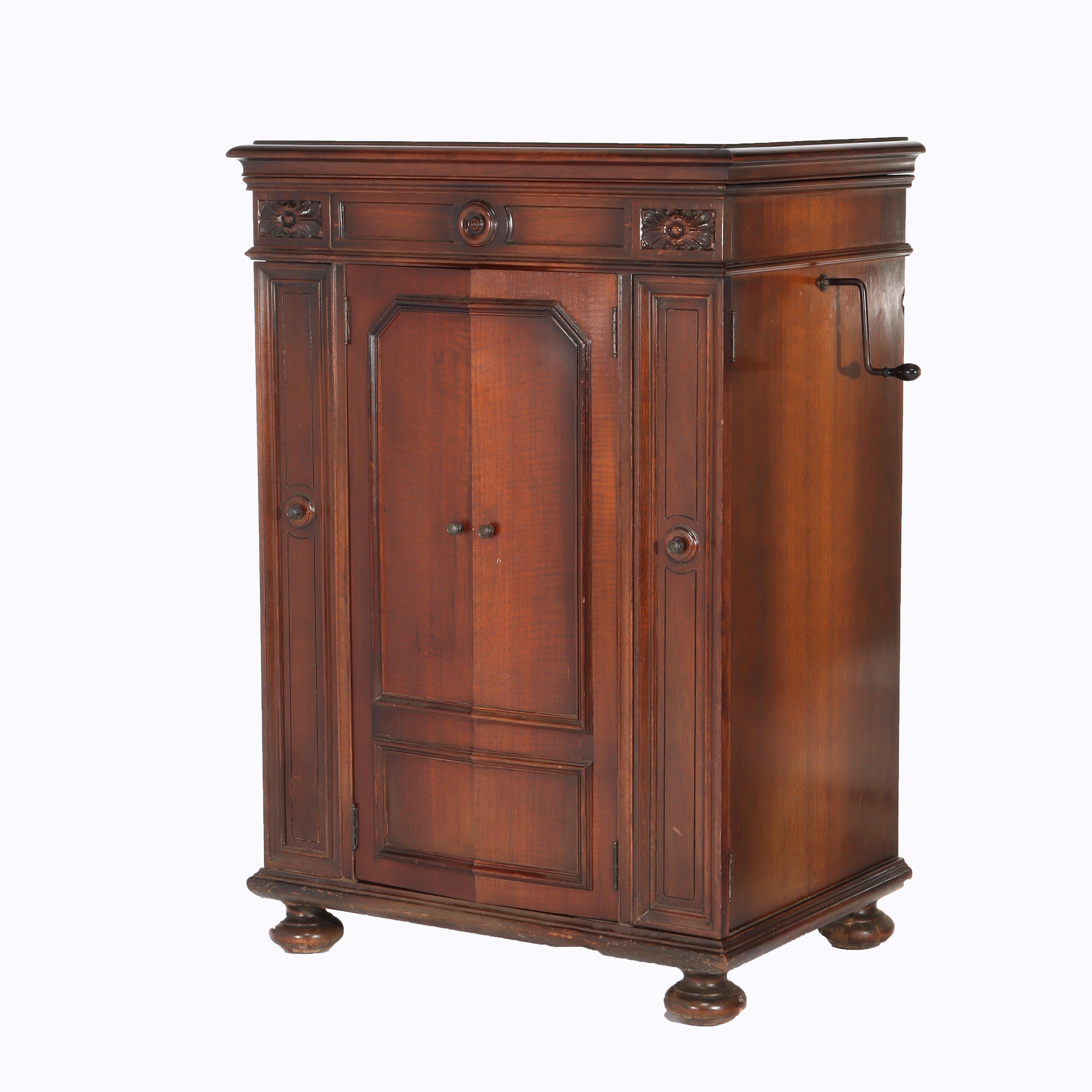 Antique Victrola Orthophonic Walnut Phonograph C1930 1