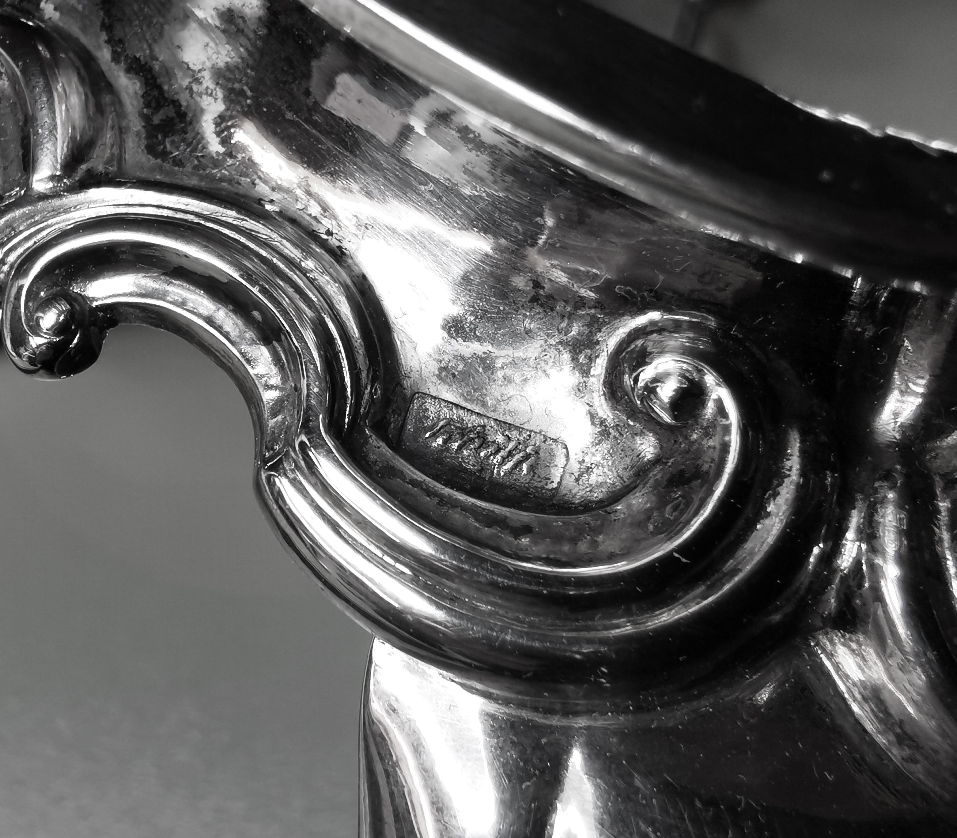 Antique Vienna Biedereier Silver Samovar With Rechaud by Franz Schaffer Mid 19th 2