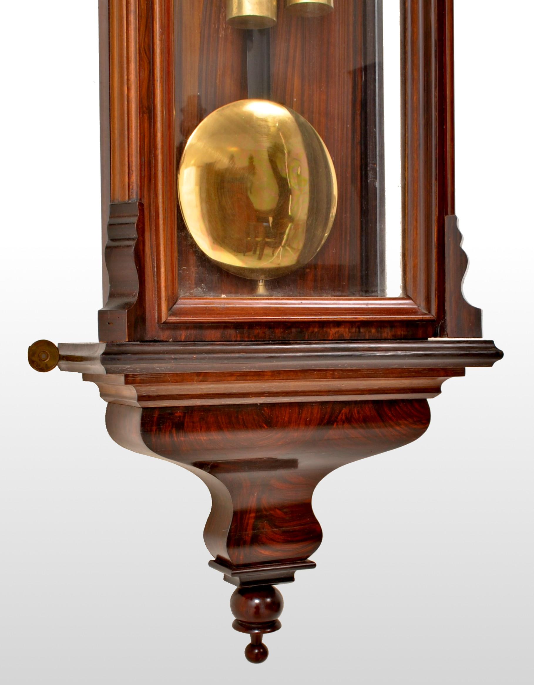 Antique Vienna Biedermeier 8-Day Regulator/Clock, Carl Suchy & Söhne, circa 1890 In Good Condition In Portland, OR