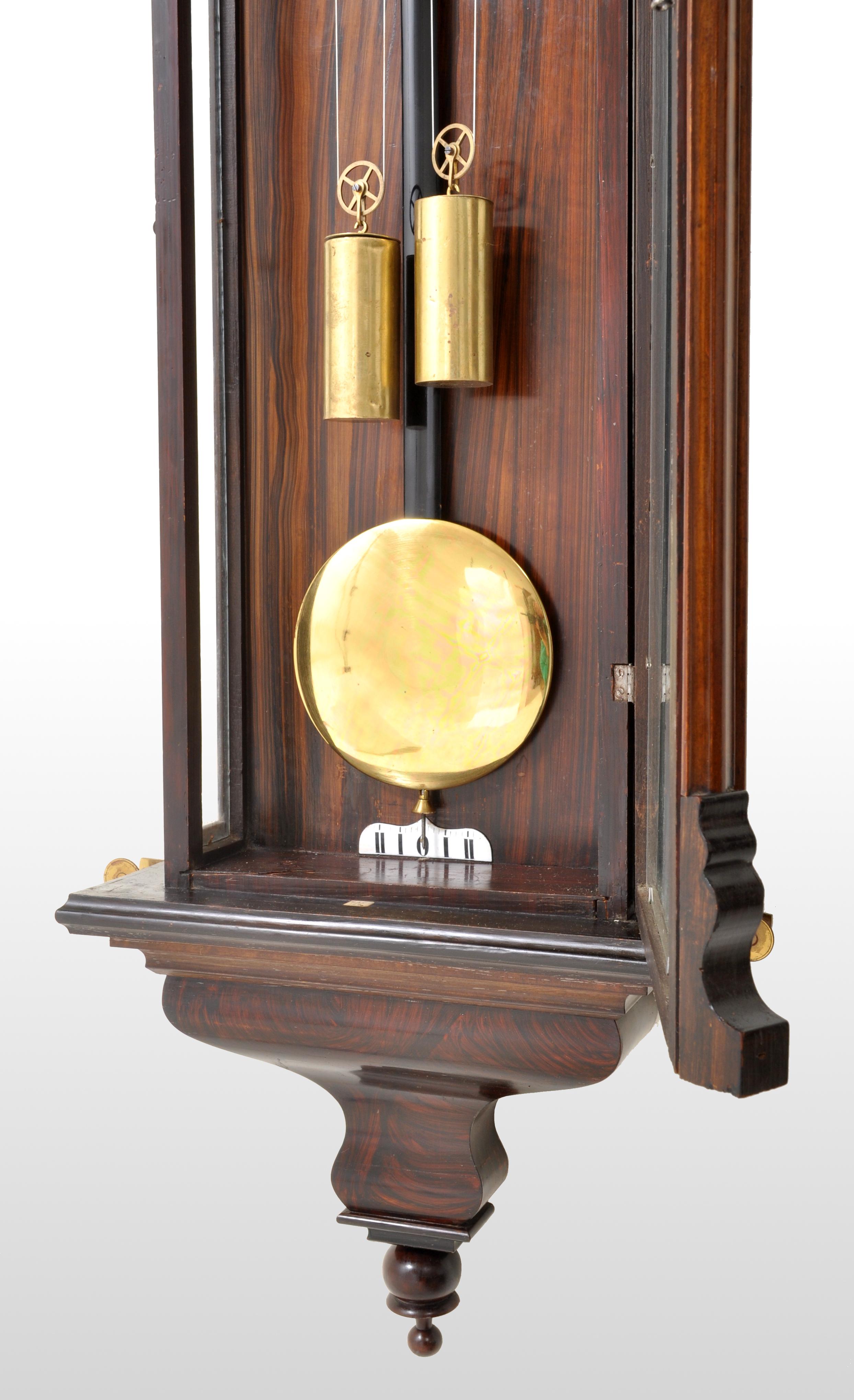 Late 19th Century Antique Vienna Biedermeier 8-Day Regulator/Clock, Carl Suchy & Söhne, circa 1890