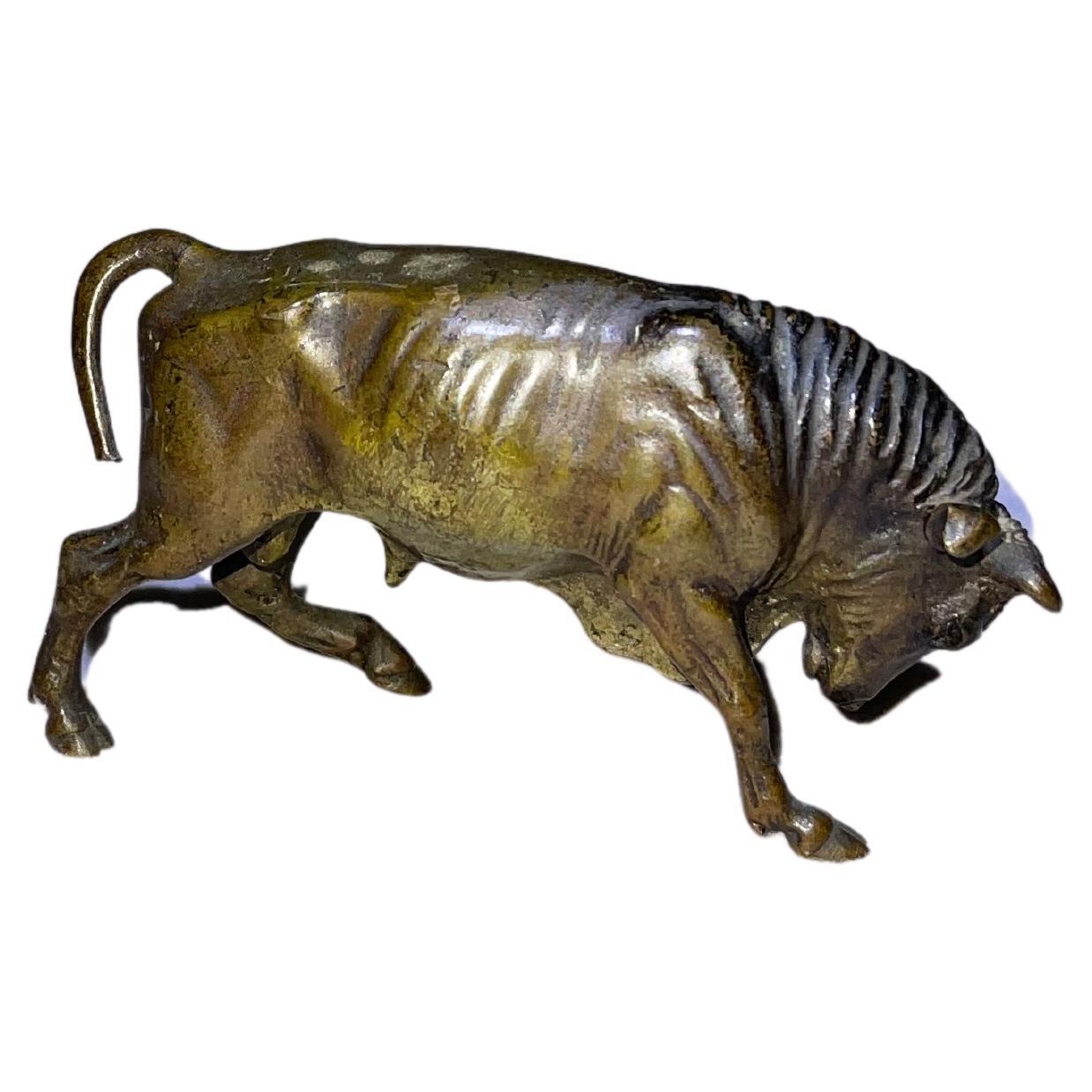 Antique Vienna Bronze Bull, Franz Bergmann For Sale