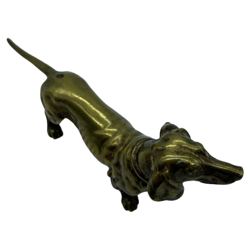Rare antique Viennese bronze basset hound from 19 century, good original condition.
  