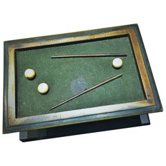 Antike Wiener Bronze Schreibtisch Briefbeschwerer Streichholzschachtel:: um 1880er Jahre