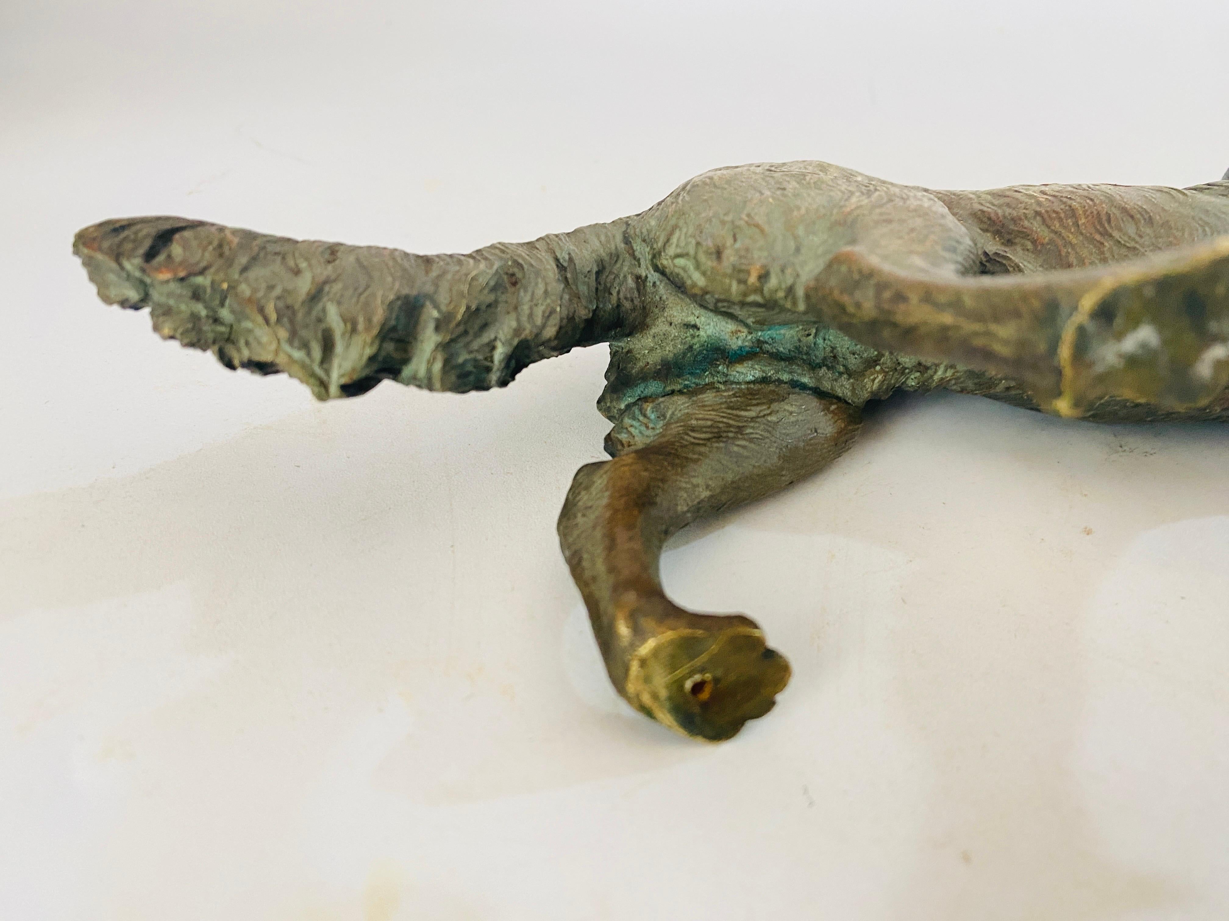 Late 19th Century Antique Vienna Bronze Sculpture of a Dog in Jules Moigniez Style, France, 1880 For Sale
