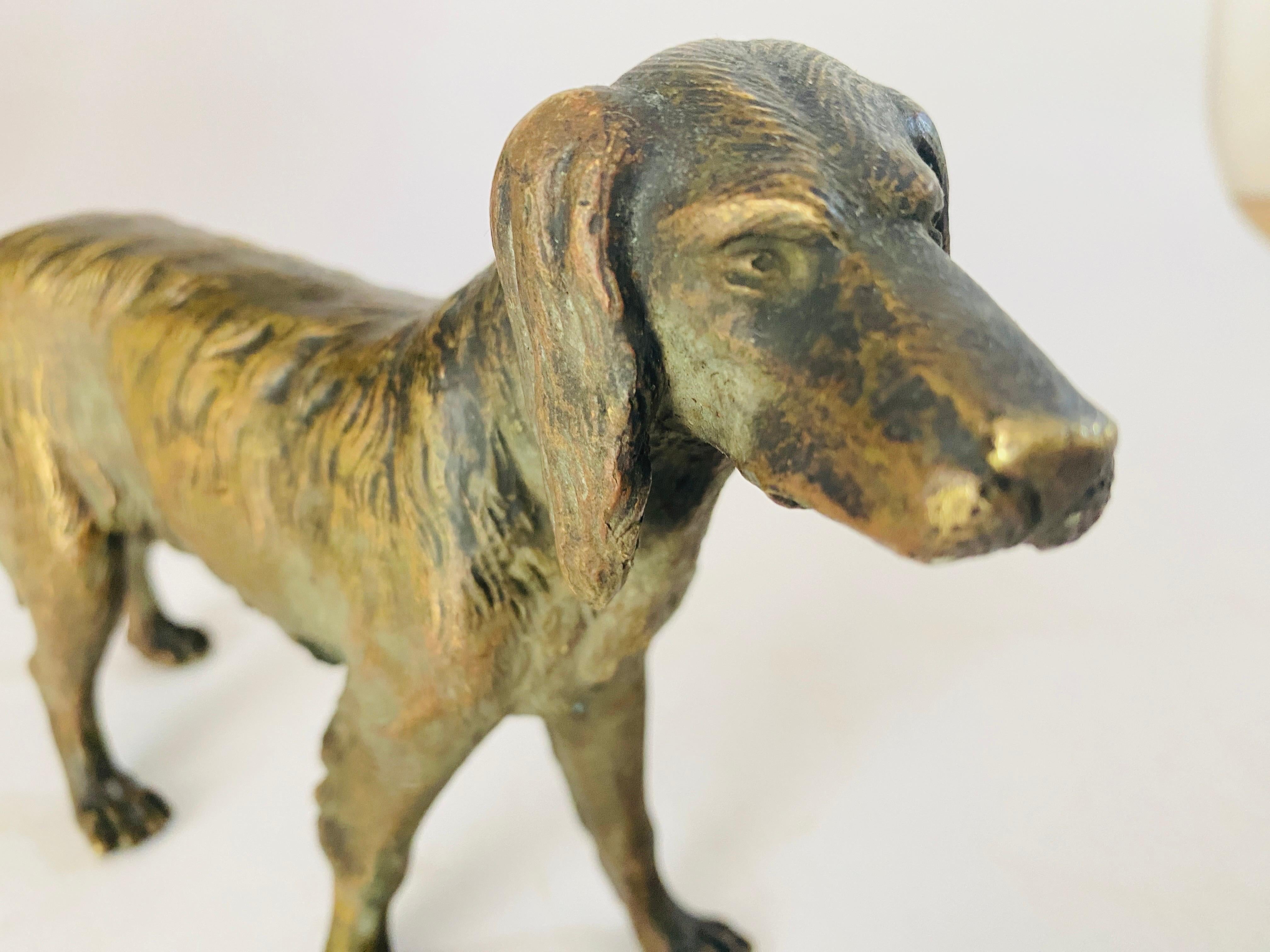 Antique Vienna Bronze Sculpture of a Dog in Jules Moigniez Style, France, 1880 For Sale 2