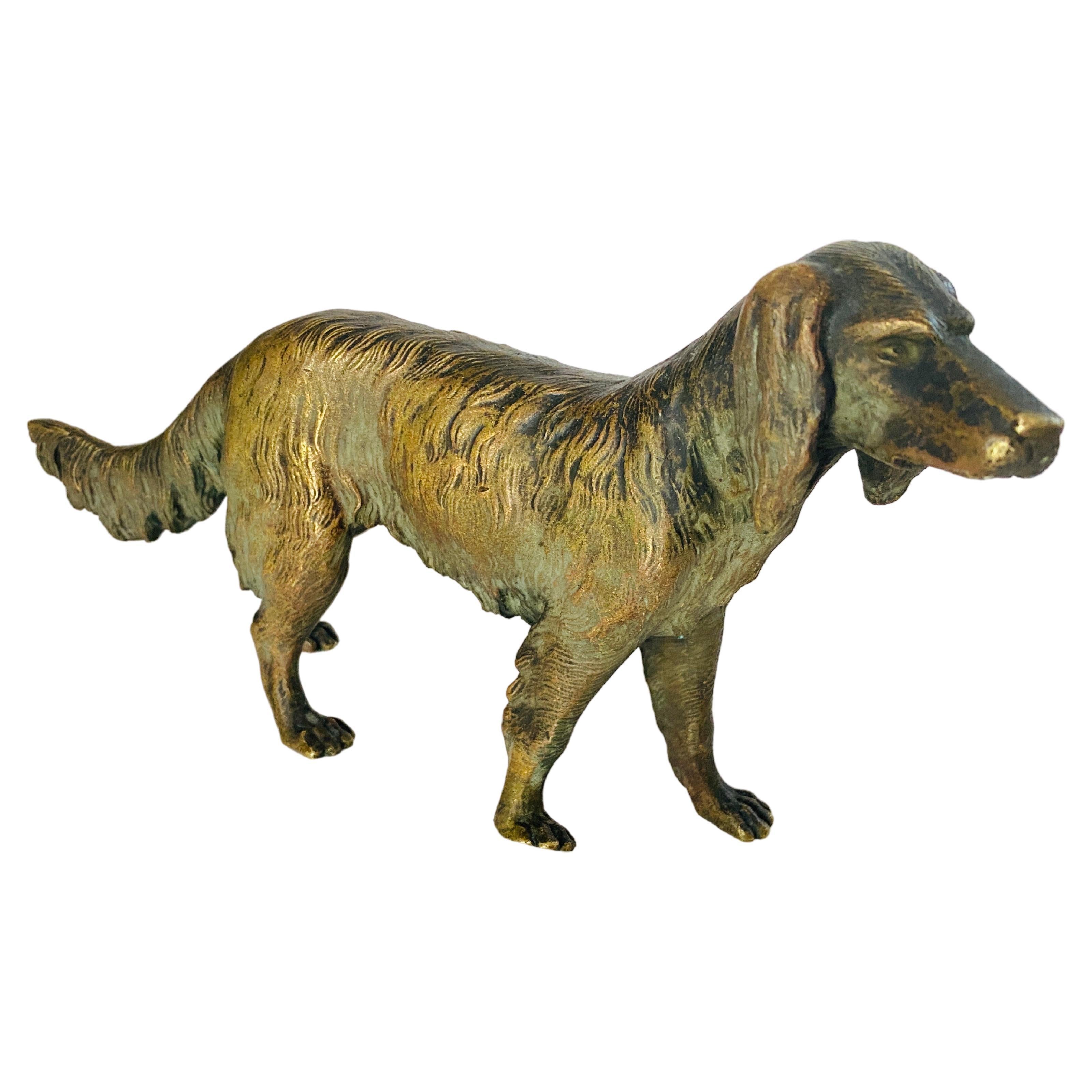 Antique Vienna Bronze Sculpture of a Dog in Jules Moigniez Style, France, 1880 For Sale