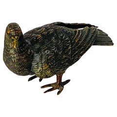 Antique Vienna Bronze Sculpture of a Partridge by Bergman, Austria, circa 1900