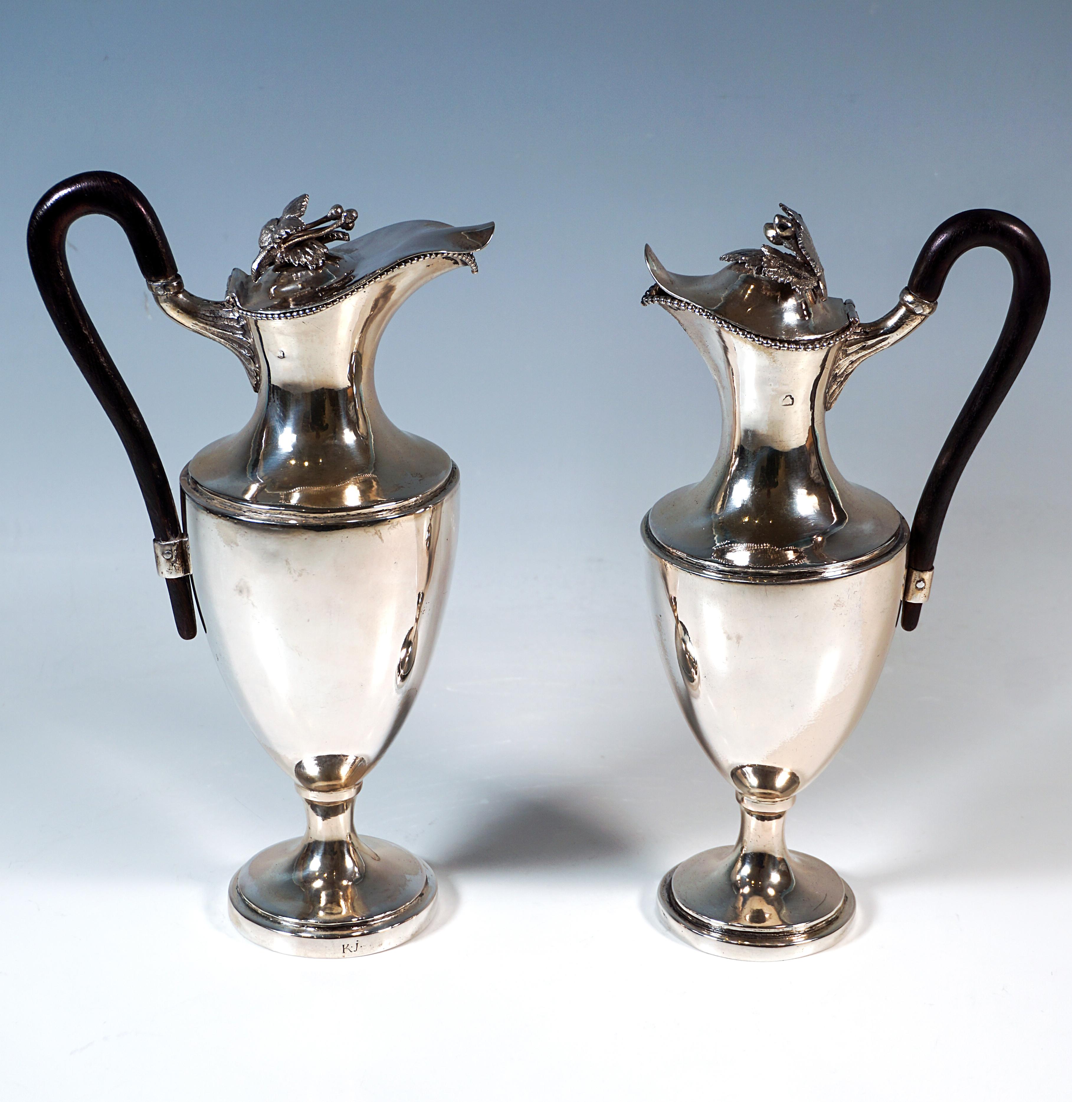 Ancienne cruche à couvercle en argent de l'Empire de Vienne avec anse, Anton Kilitzky, 1806 en vente 4