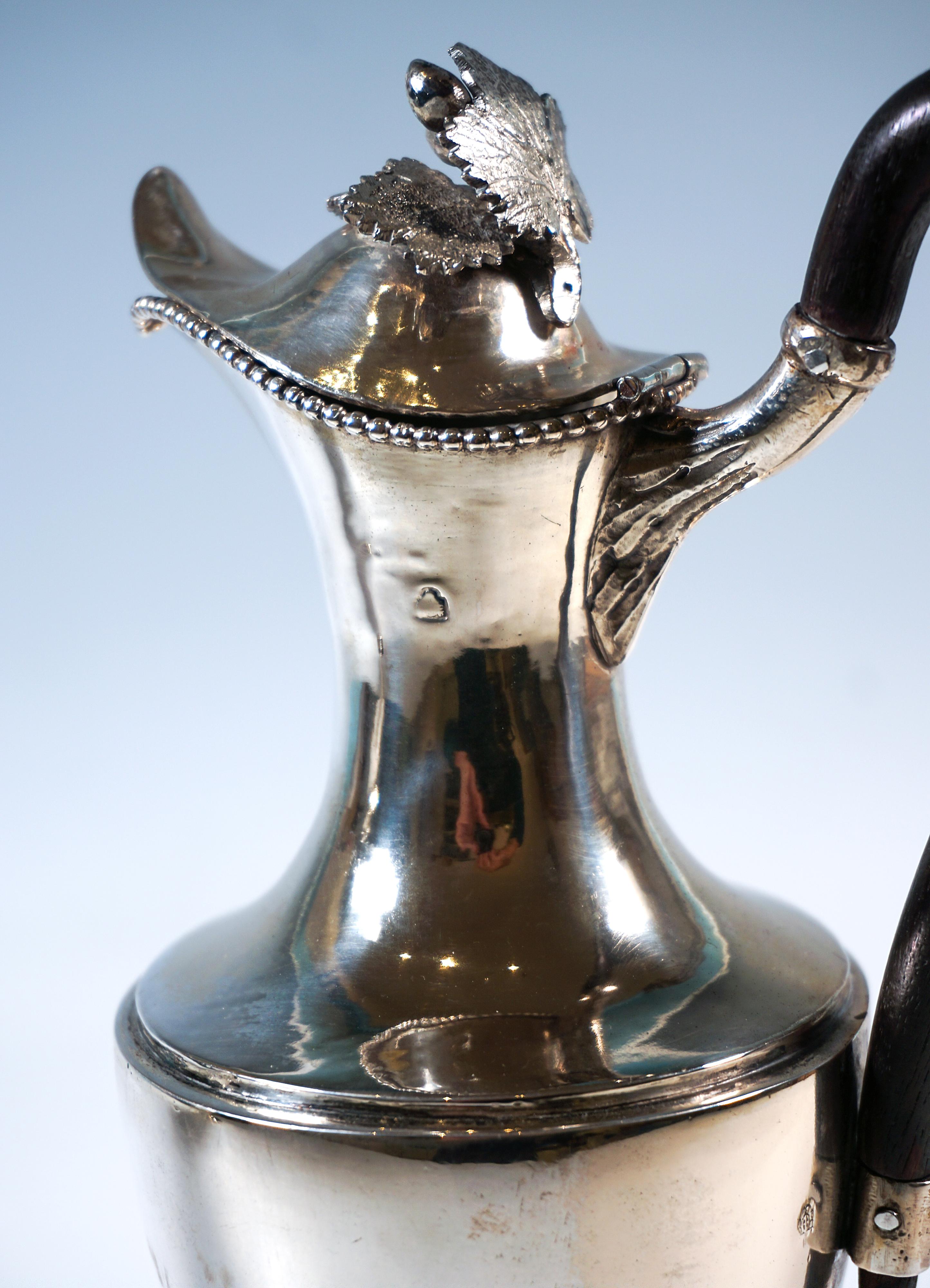 Ancienne cruche à couvercle en argent de l'Empire de Vienne avec anse, Anton Kilitzky, 1806 Bon état - En vente à Vienna, AT