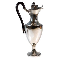 Antique Vienna Empire Silver Lidded Jug With Handle, Anton Kilitzky, 1806