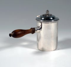 Antique Vienna Empire Silver Mocha Pot, by Johann Gutmann, Dated 1798